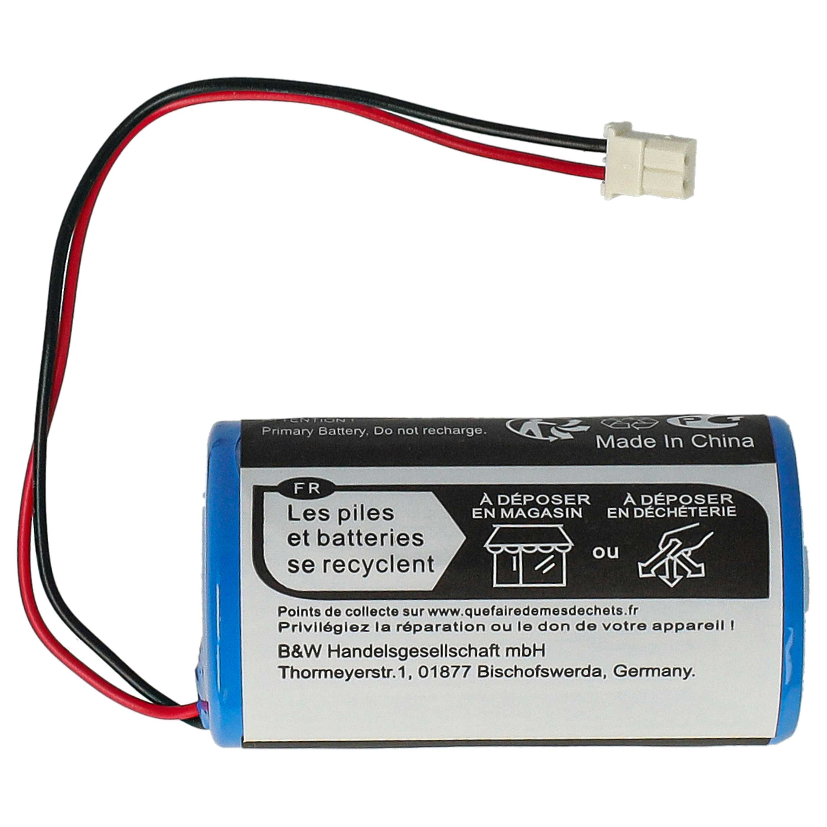 2x Bateria do alarmu zamiennik Visonic 0-9912-K, ER34615M, ER34615M/W200, 88030498 - 14500 mAh 3,6 V Li-SOCl2