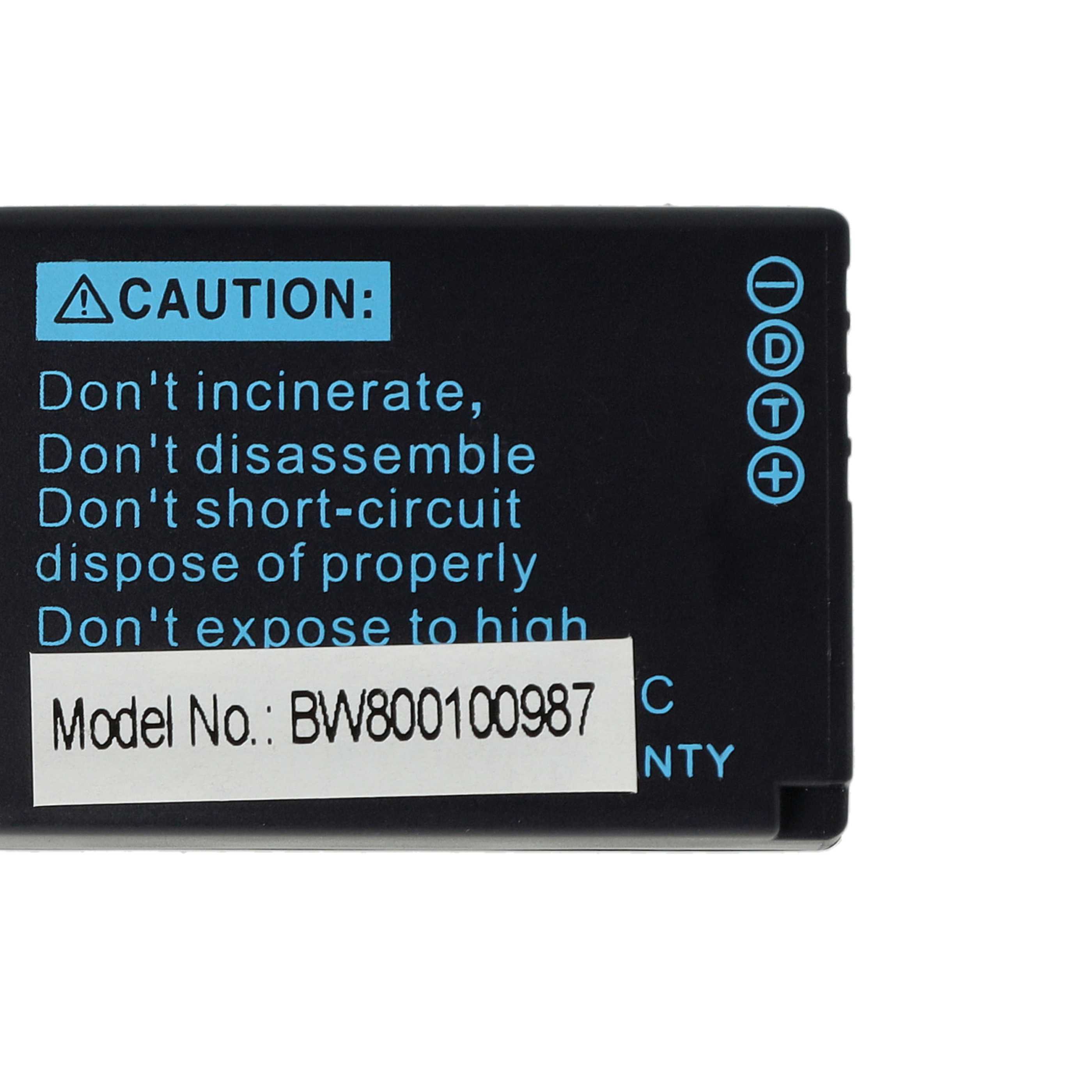 3x Battery replaces Leica BP-DC7, BP-DC7E - 750mAh, 3.6V, Li-Ion