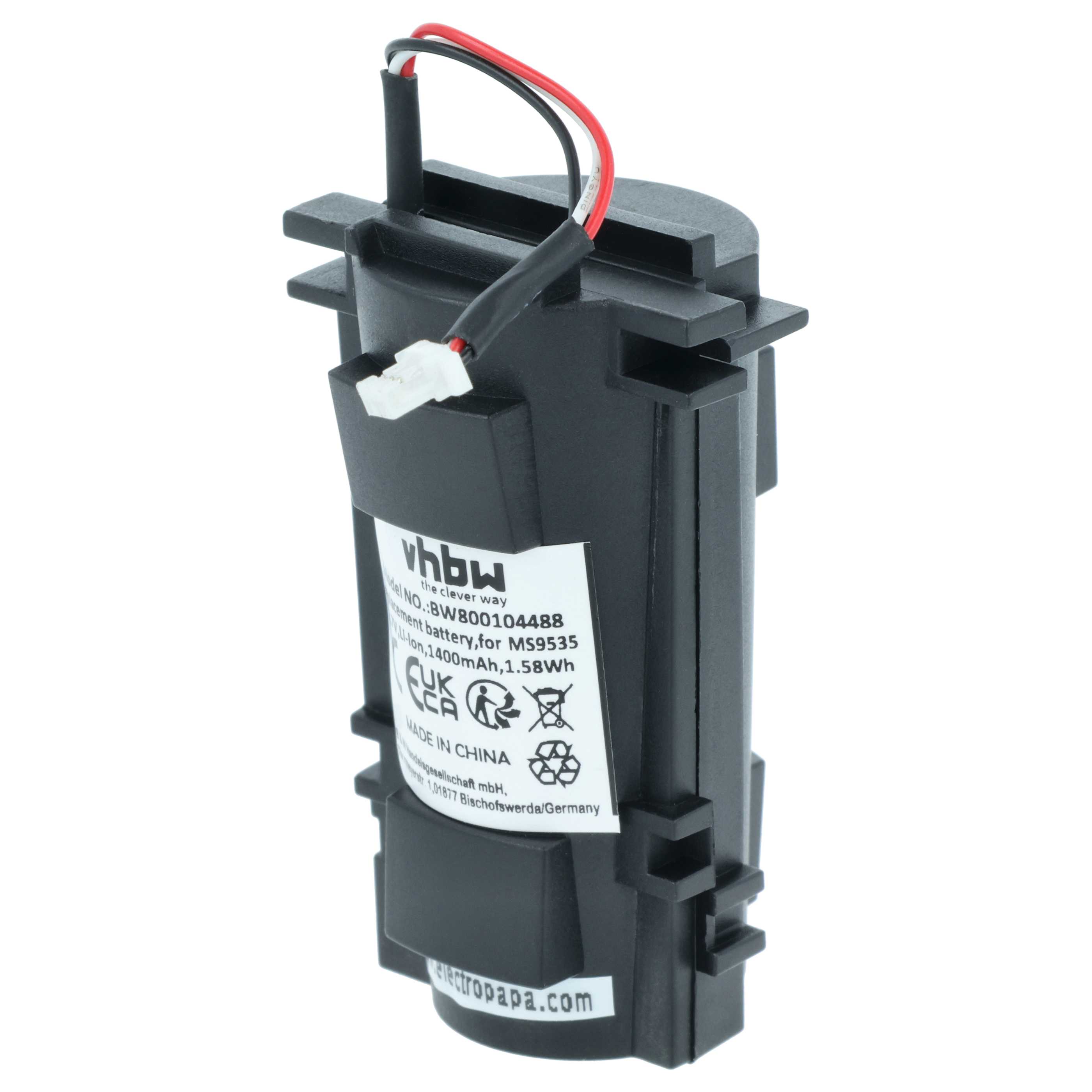 2x Batería reemplaza 46-00518, 00-06260A, 46-46870 para escáner código de barras (1400 mAh, 3,7 V, Li-Ion)