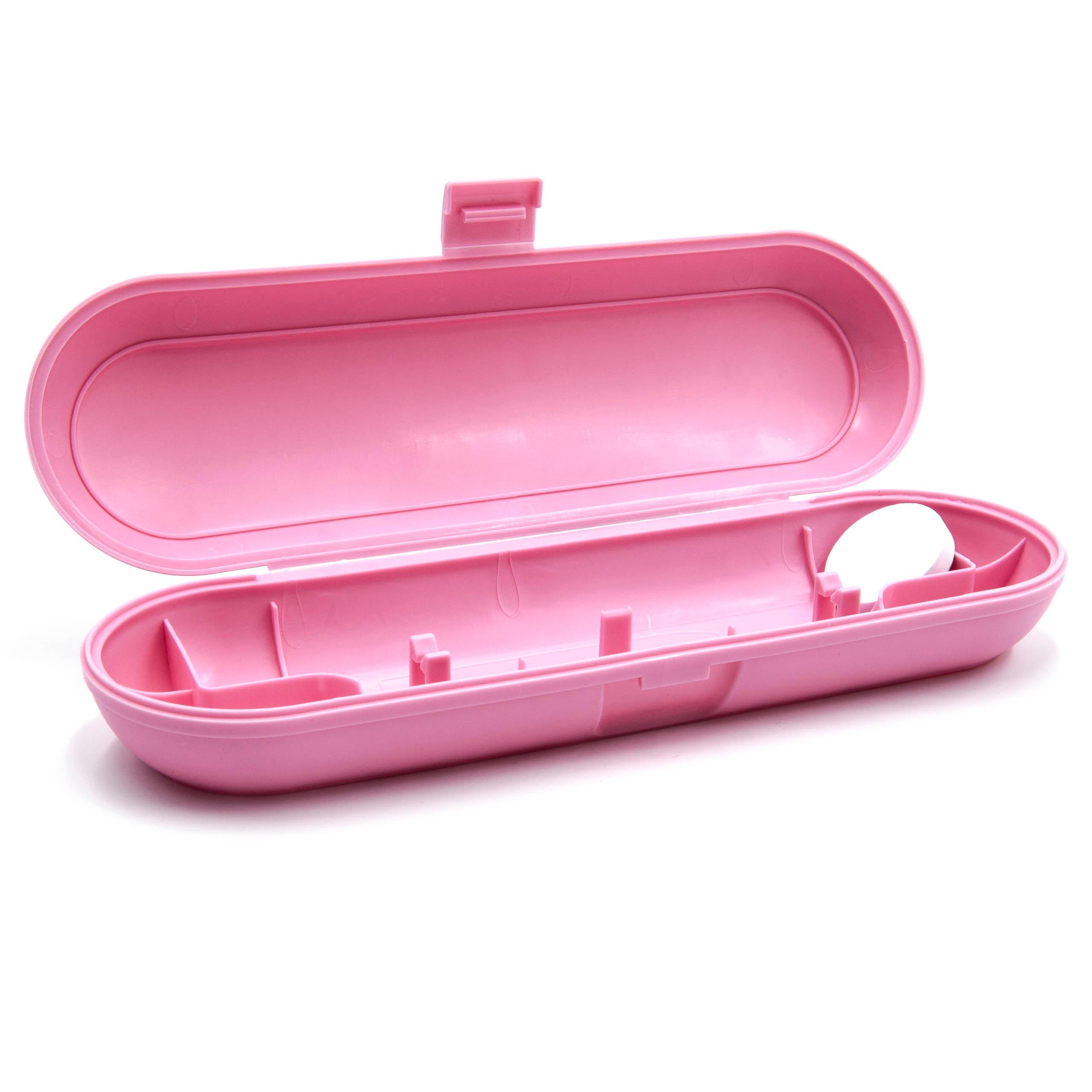 vhbw Estuche, funda universal compatible con cepillos de dientes eléctricos - Funda de viaje, rosa