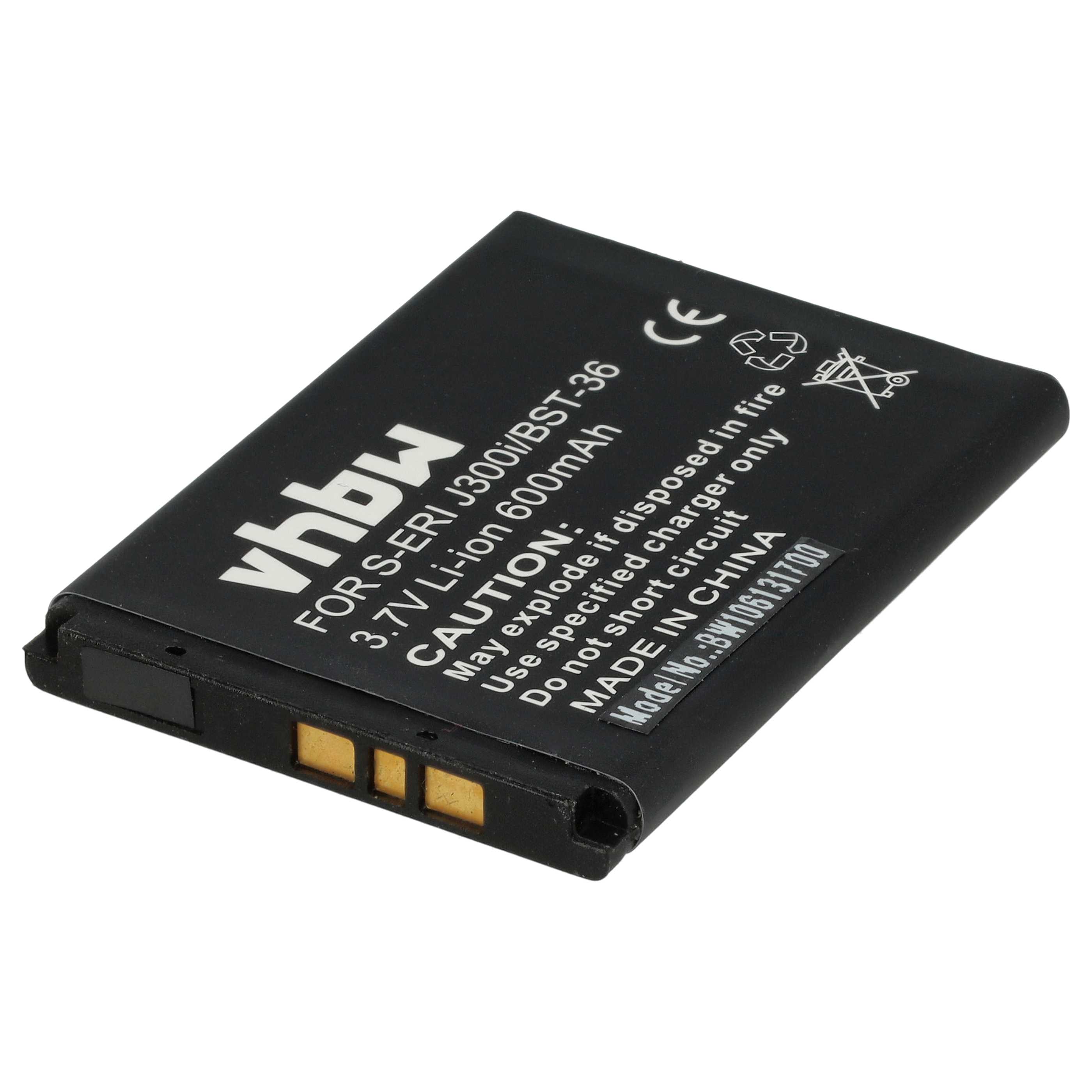 Akumulator do telefonu smartfona zamiennik Sony-Ericsson BST-36 - 600 mAh 3,7 V Li-Ion
