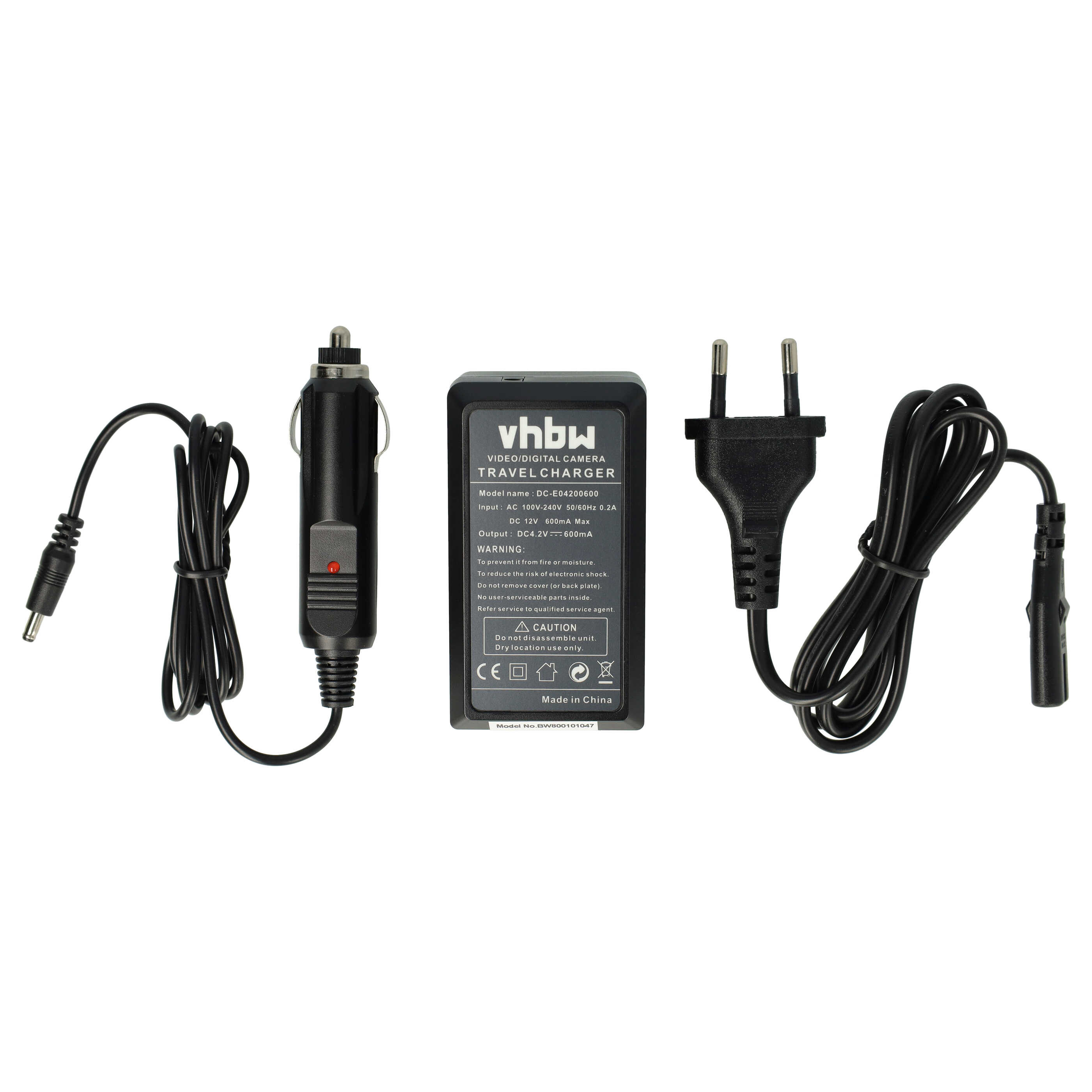 Battery Charger suitable for Lumix DMC-3D1 Camera etc. - 0.6 A, 4.2 V