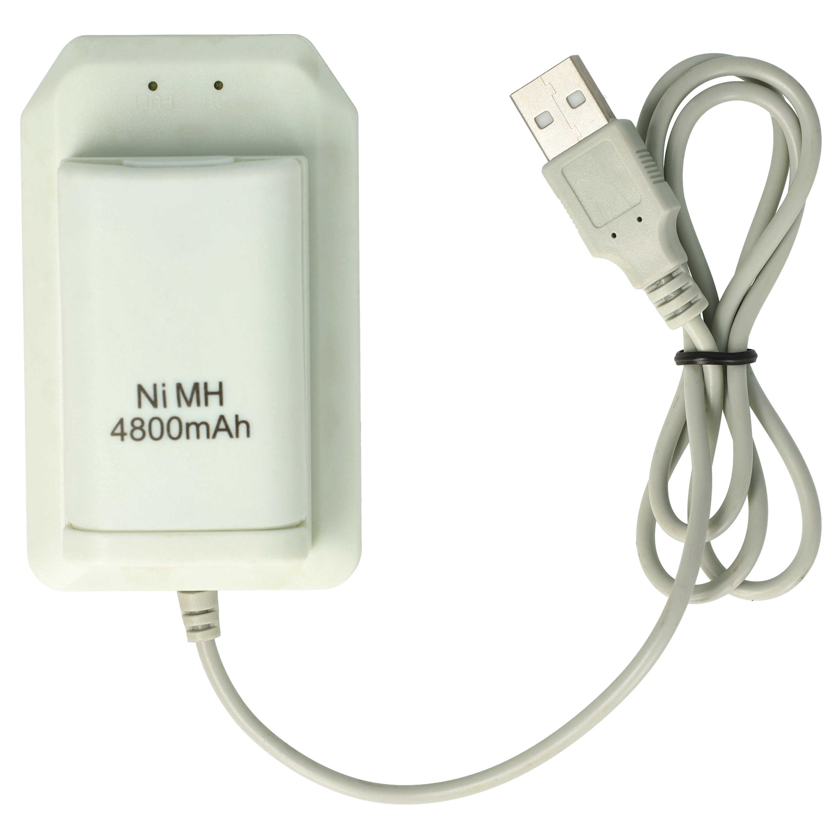 vhbw Kit Play & Charge - 1x chargeur, 1x câble d'alimentation, 2x batterie noir / blanc / gris