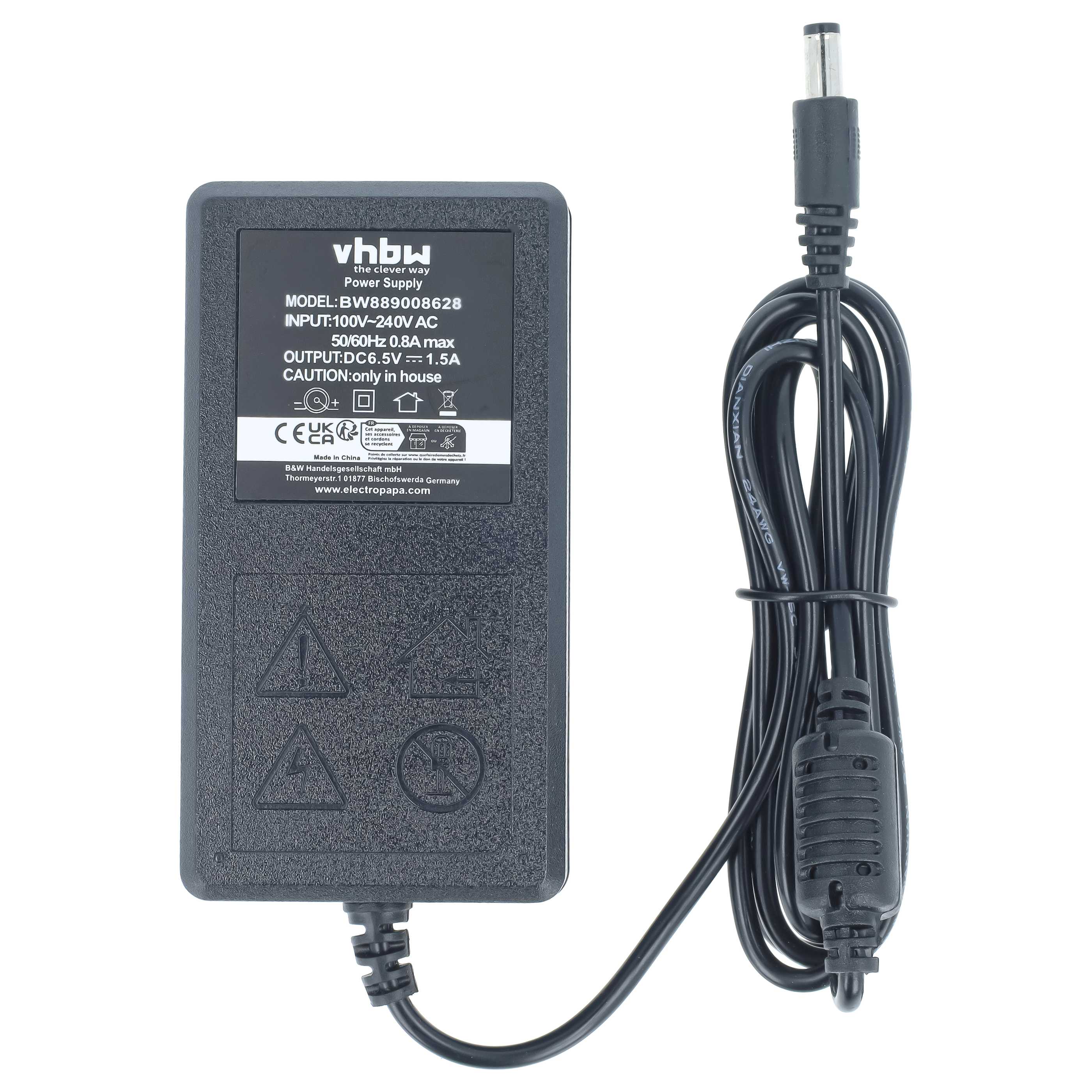 Netzteil für Gitarrenverstärker wie Blackstar FLY 3, ersetzt Blackstar PSU-1 FLY 3, 6.5 V, 1.5 A
