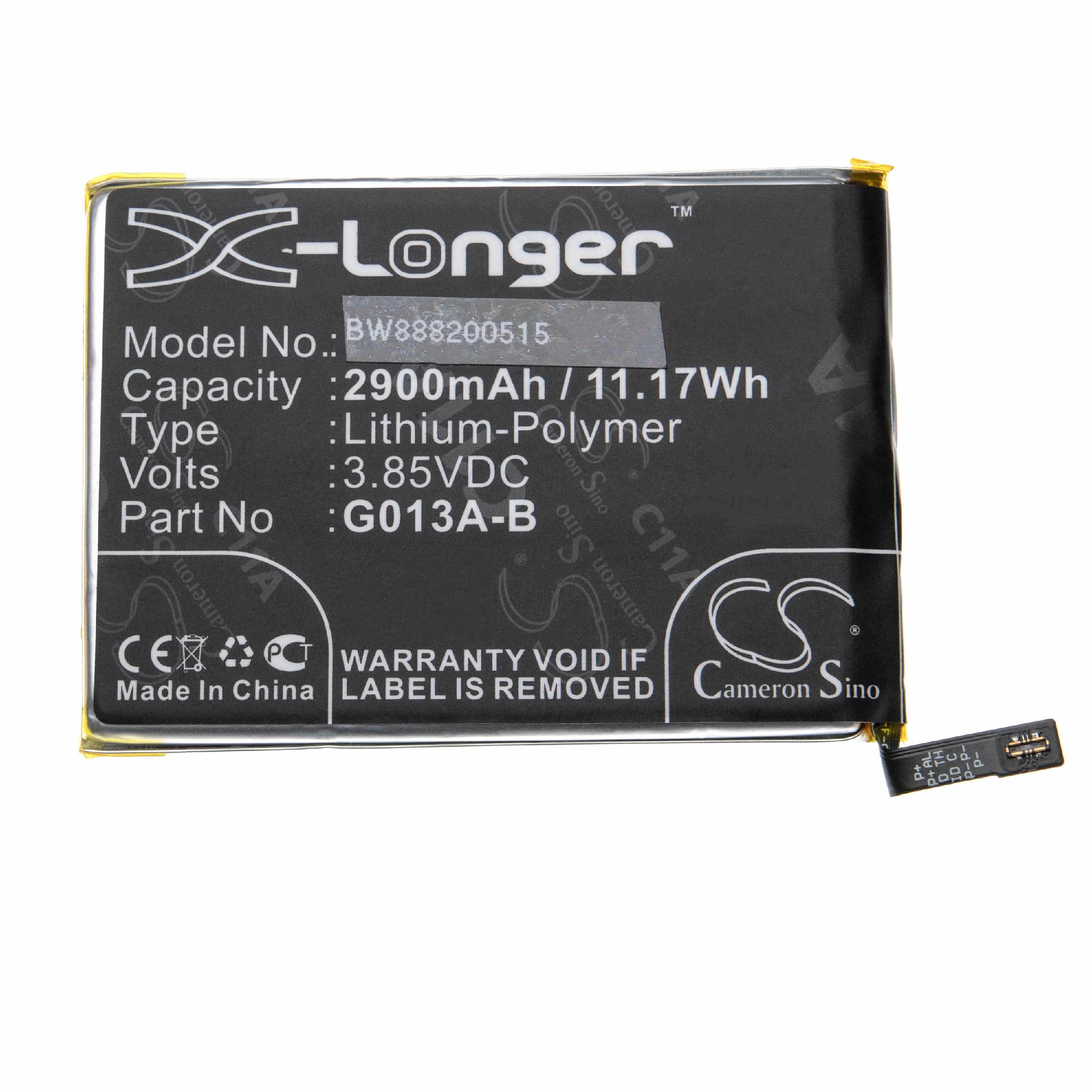 Mobile Phone Battery Replacement for Google 823-00073-01, G013A-B - 2900 mAh 3.85 V Li-polymer