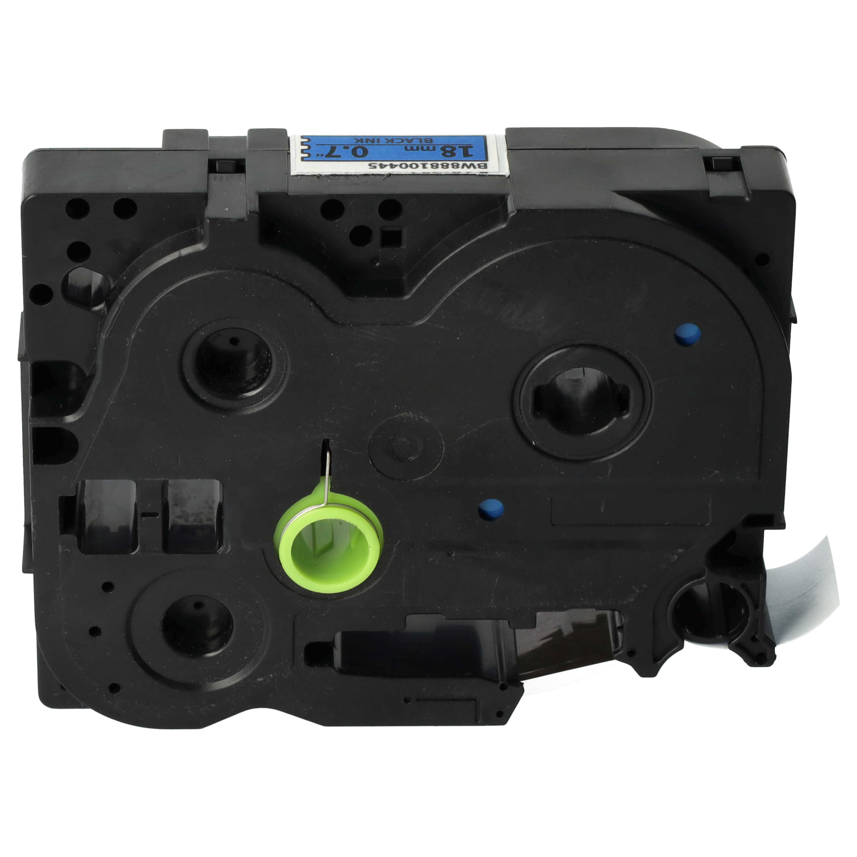 Label Tape replaces Brother TZE-S541 - 18 mm Black to Blue, Extra Stark