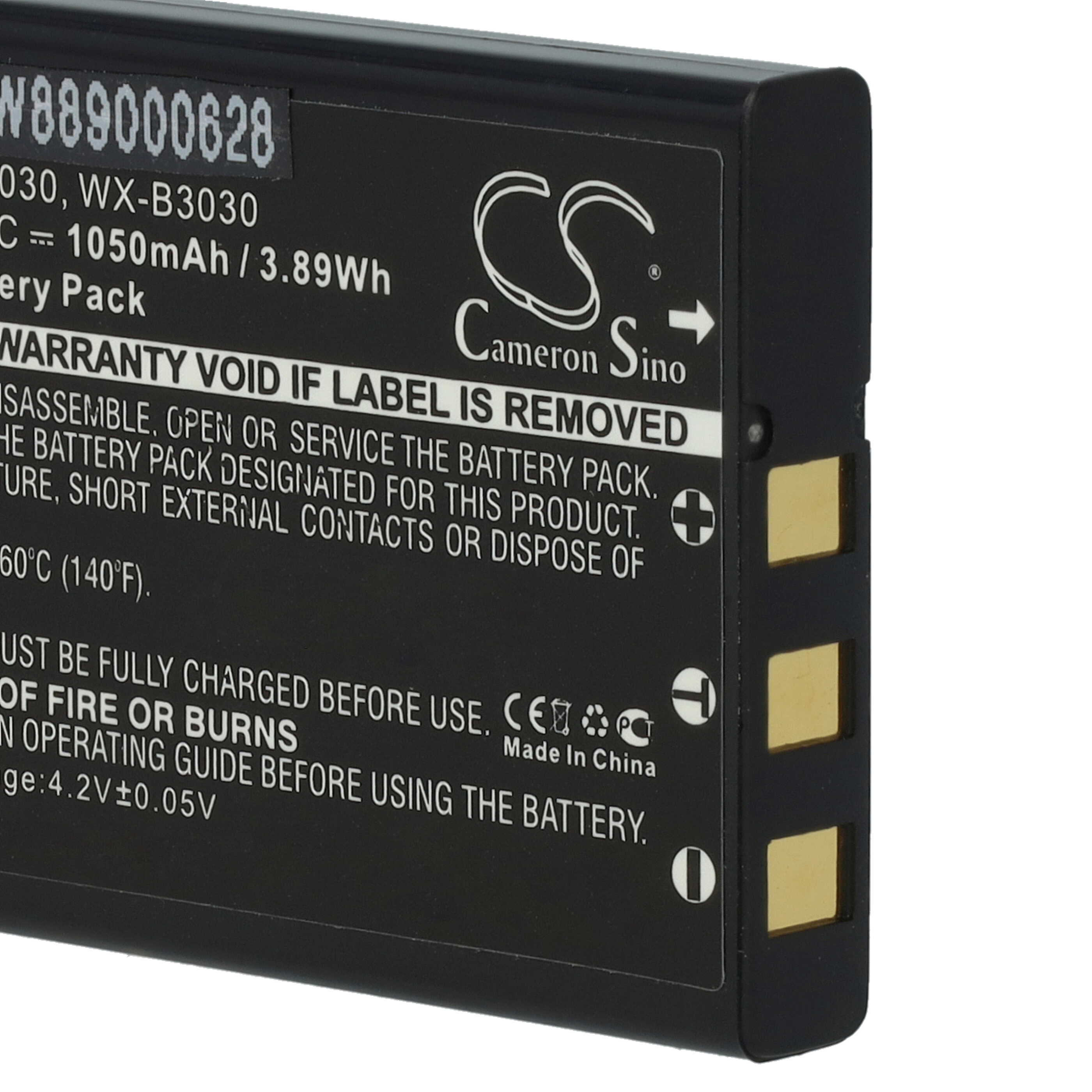 Batterie remplace Listen Technologies LA-365 pour casque audio - 1050mAh 3,7V Li-ion