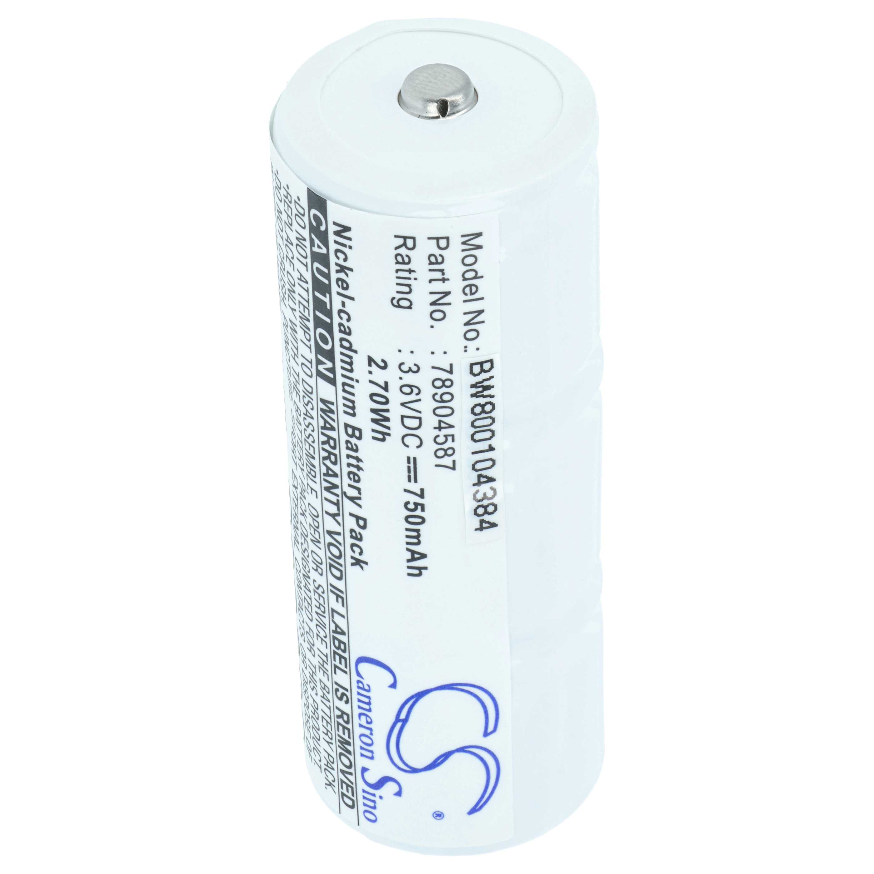 Akku als Ersatz für Welch Allyn 78904587 für Cardinal Medical - 750mAh 3,6V NiCd