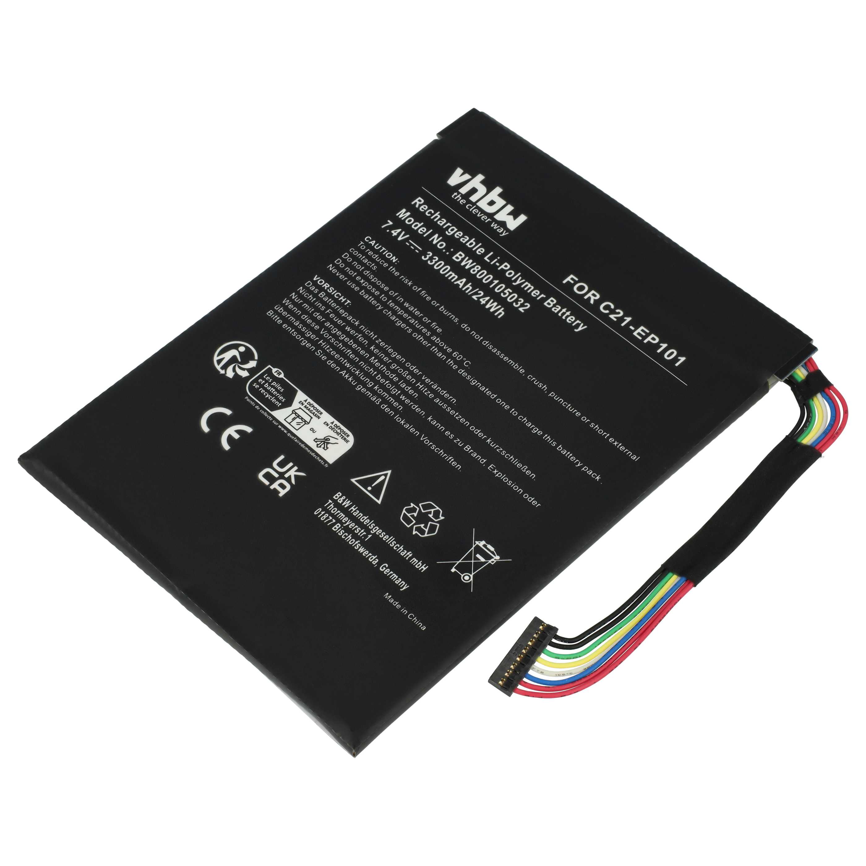 Akumulator do laptopa zamiennik Asus C21-EP101, C21EP101 - 3300 mAh 7,4 V LiPo, czarny