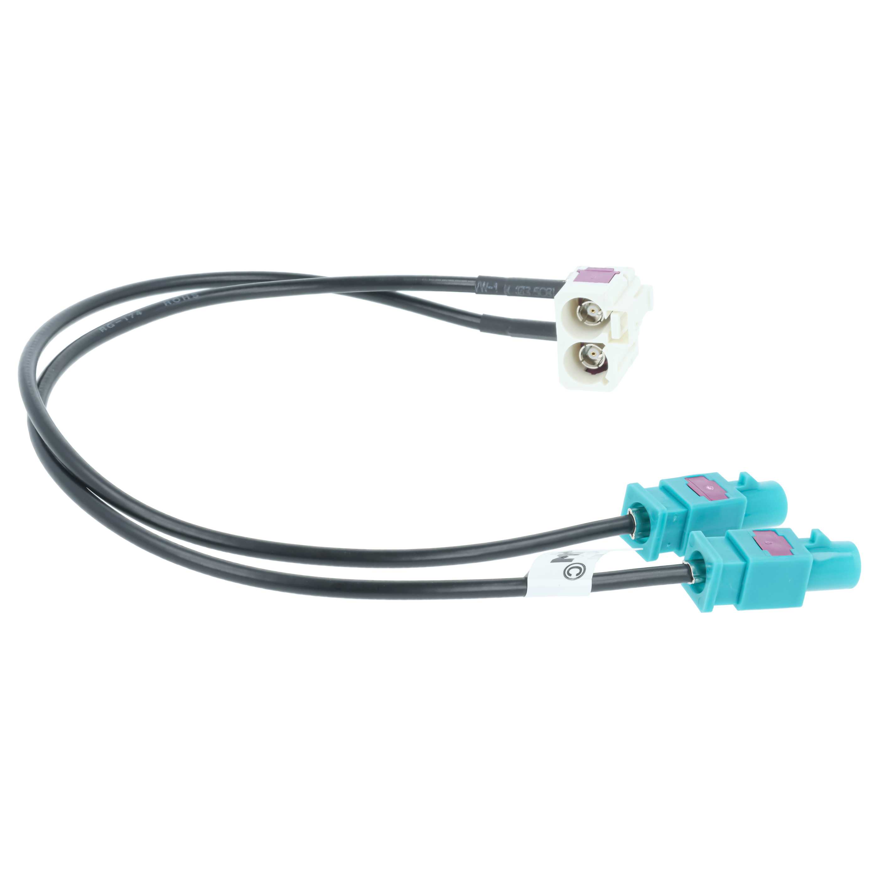 Adaptador de antena doble FAKRA (B) para radios de coche Audi VW MFD 2 - 20 cm