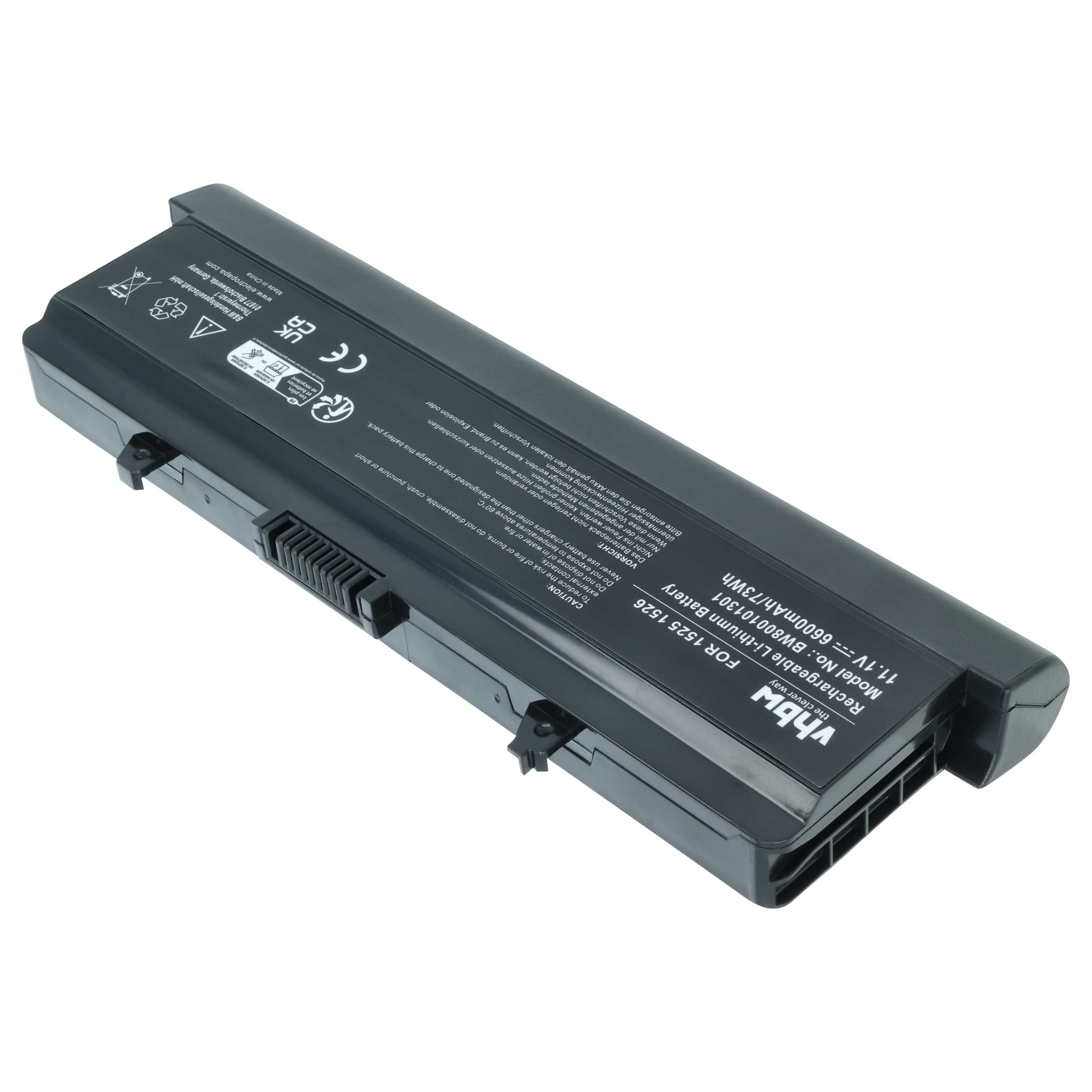 Akumulator do laptopa zamiennik Dell 0GW252, 312-0625, 312-0566, 312-0567 - 6600 mAh 11,1 V Li-Ion, czarny