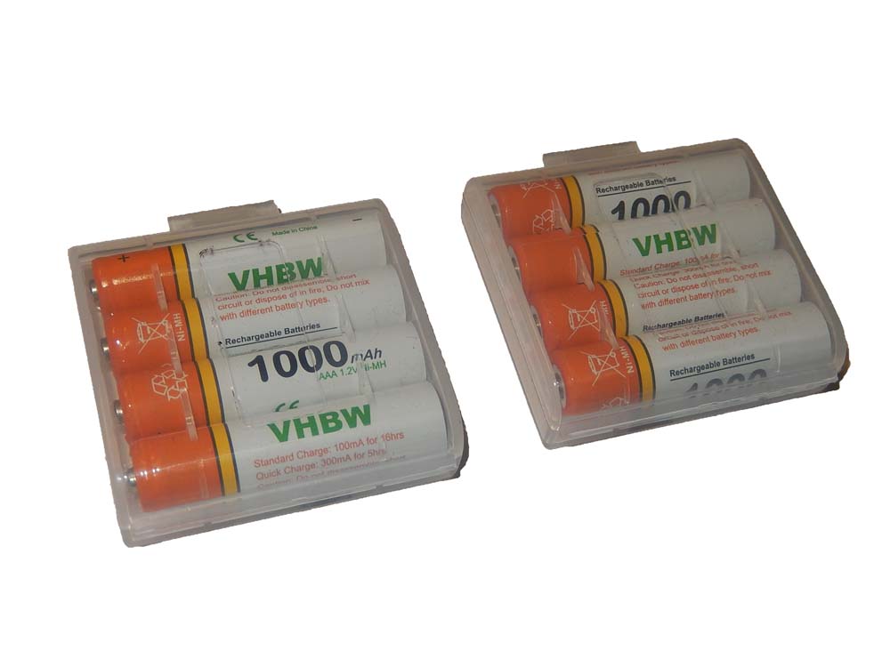 Batteries (8x pièces) pour Philips D4501, D6351, M3351, M3451, M3451B/38 Linea Lux, M5651, M6651, M6651WB Luce