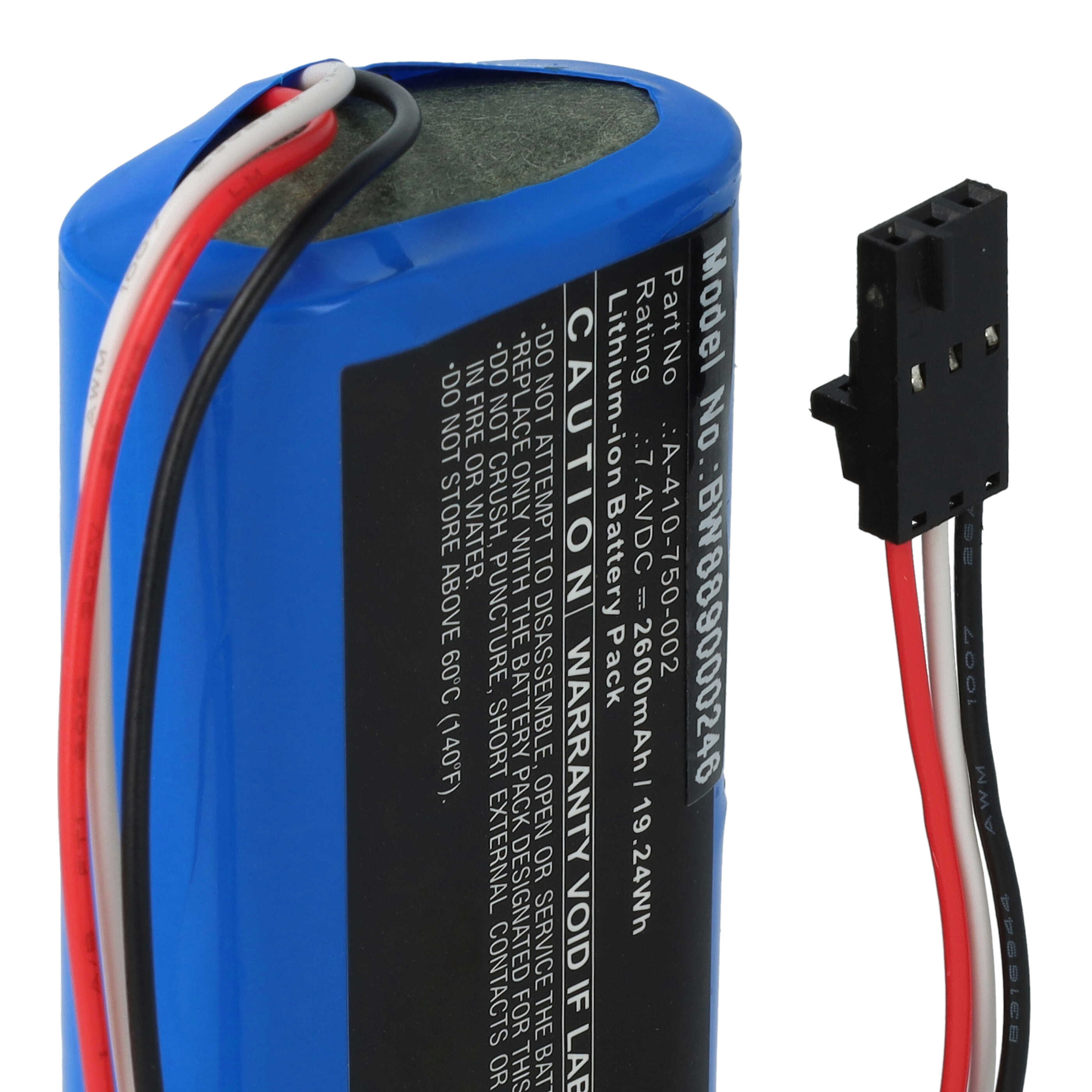 Batteria sostituisce Cosmed A-410-750-002 per strumenti medici Cosmed - 2600mAh 7,4V Li-Ion