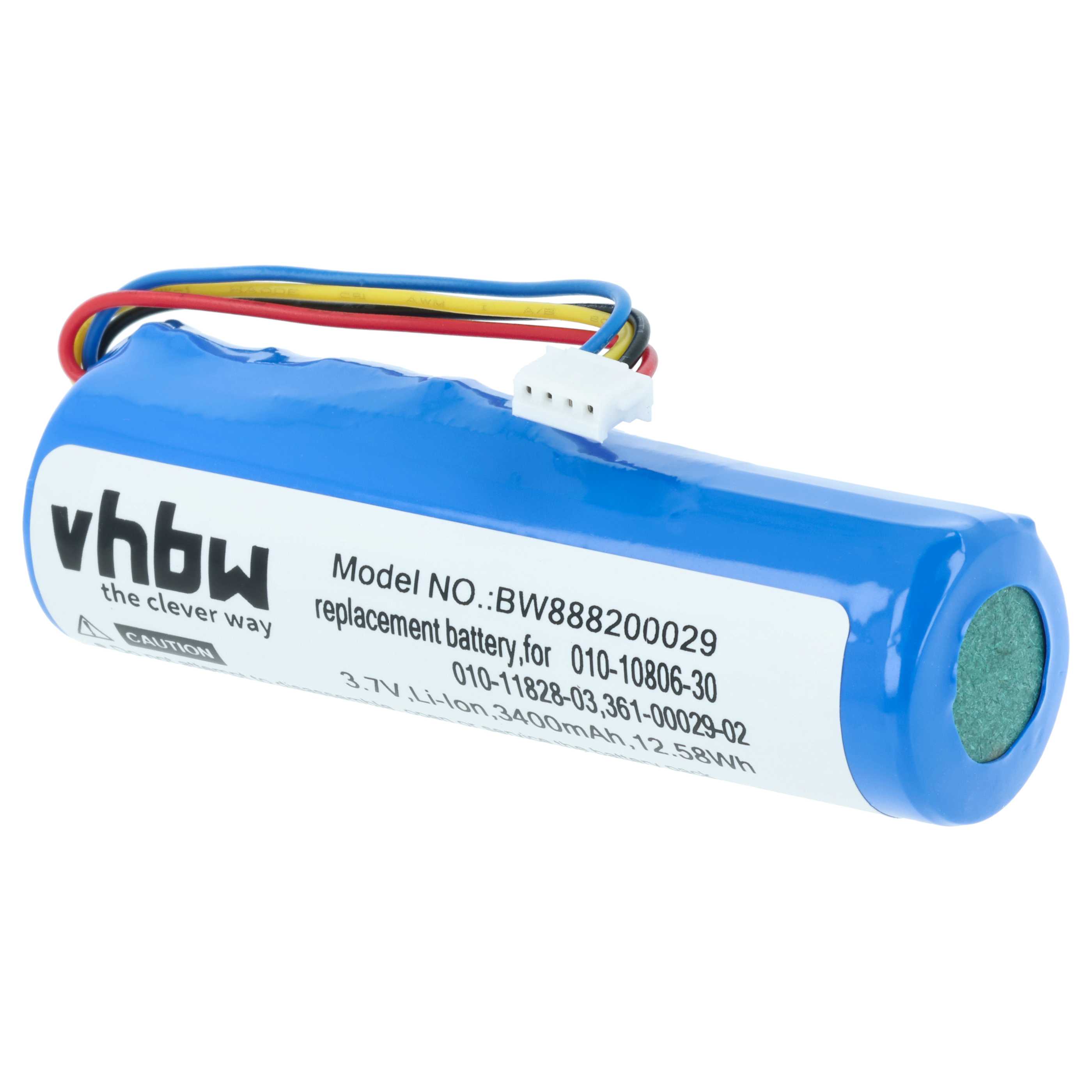 Batteria collare per collare per cani sostituisce Garmin 010-11828-03, 010-10806-30 - 3400mAh 3,7V Li-Ion