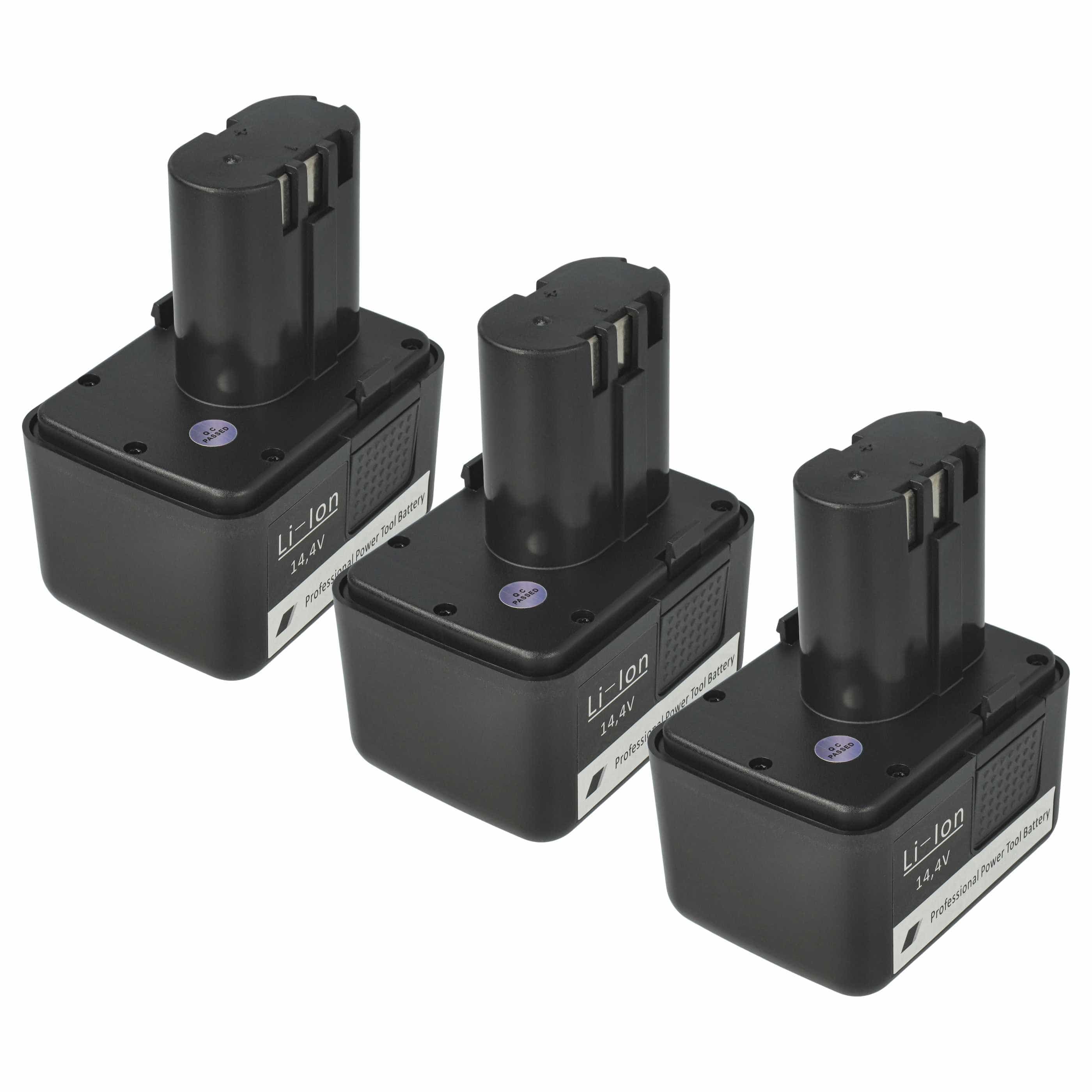 3x Battery suitable for Gesipa Accubird, Firebird, Powerbird - 1500 mAh, 14.4 V, Li-Ion