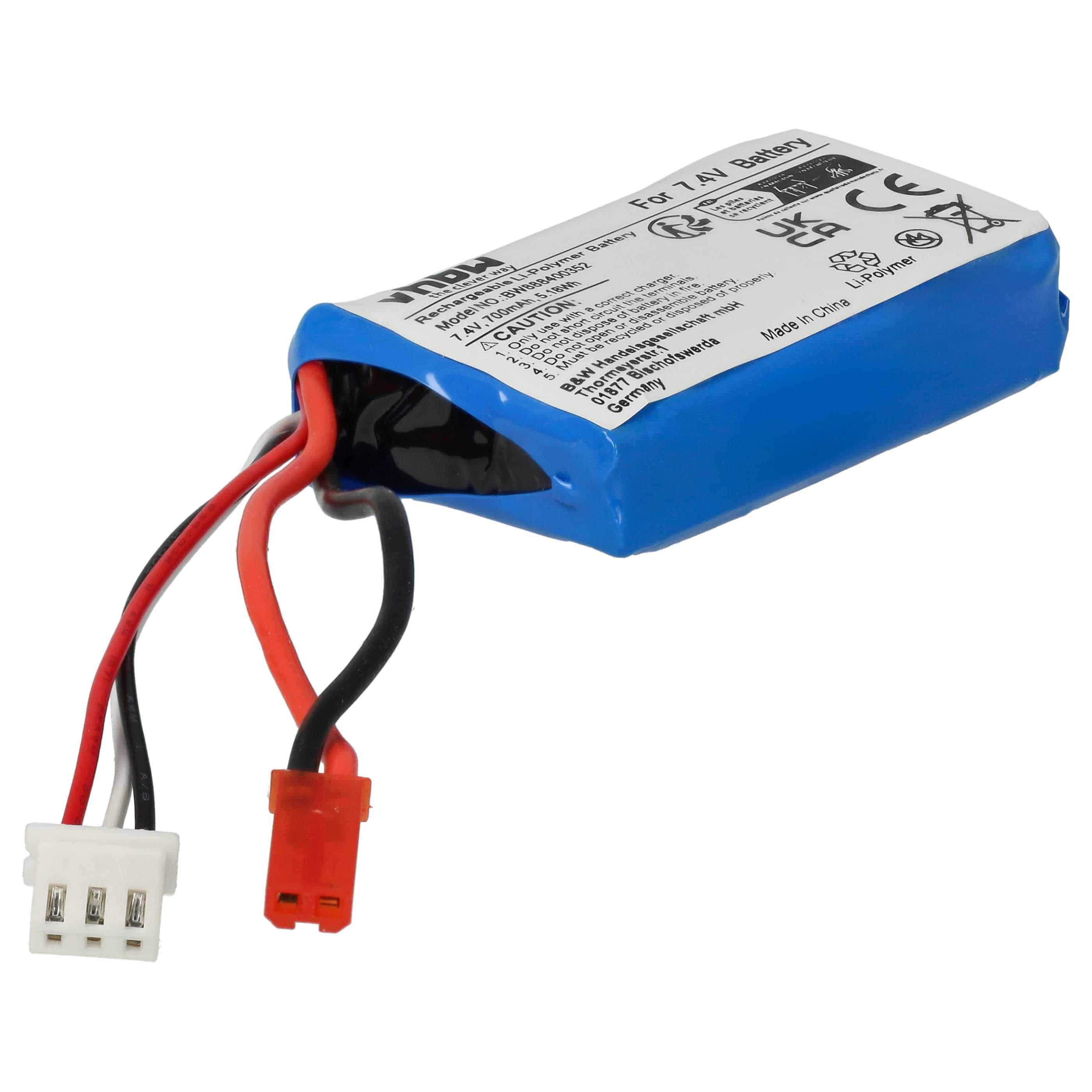 Batterie modèle radio-télécommandé - 700mAh 7,4V Li-polymère, BEC