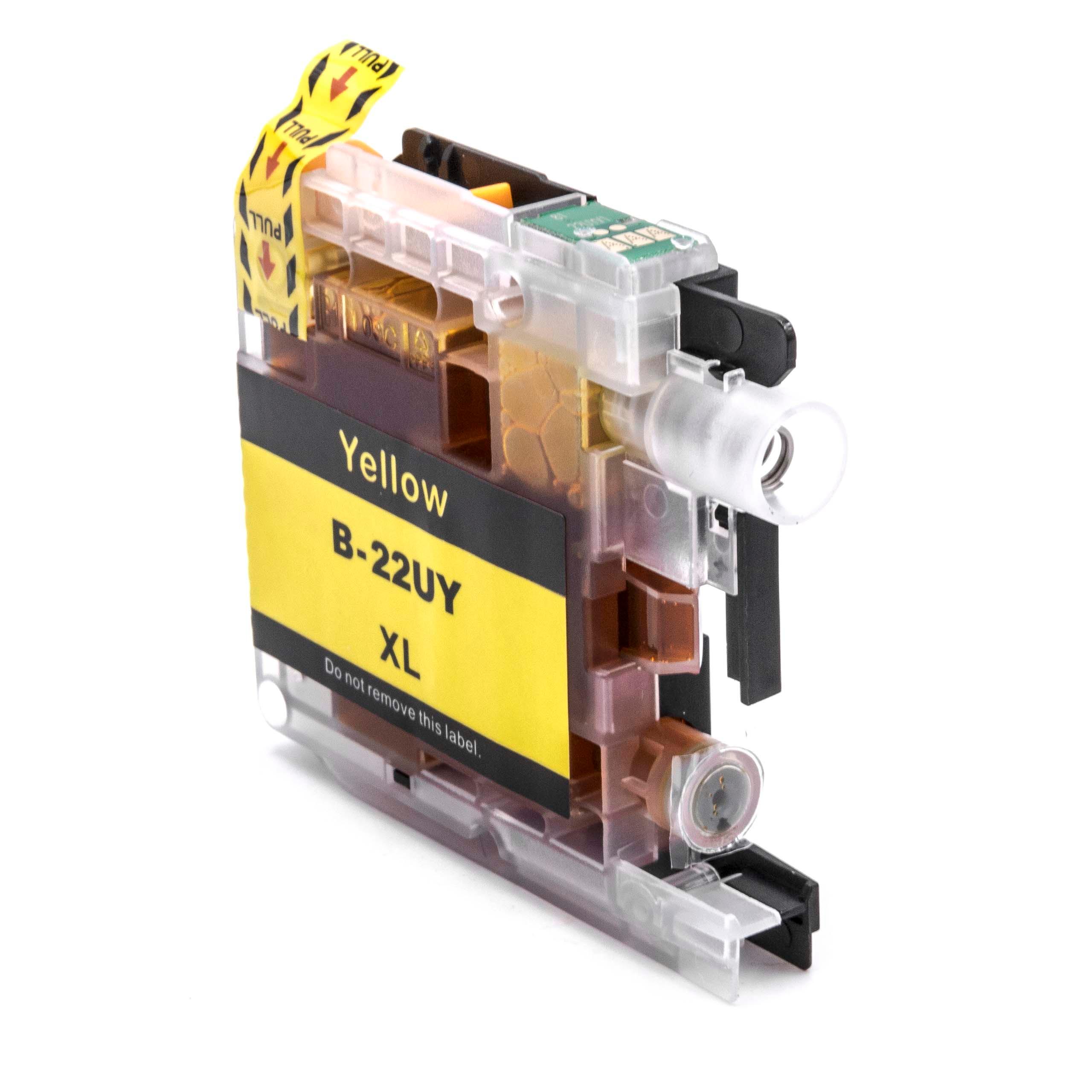 Ink Cartridge as Exchange for Brother LC-22U Y, LC-22UY, LC22UY for Brother Printer - Yellow 15 ml + Chip