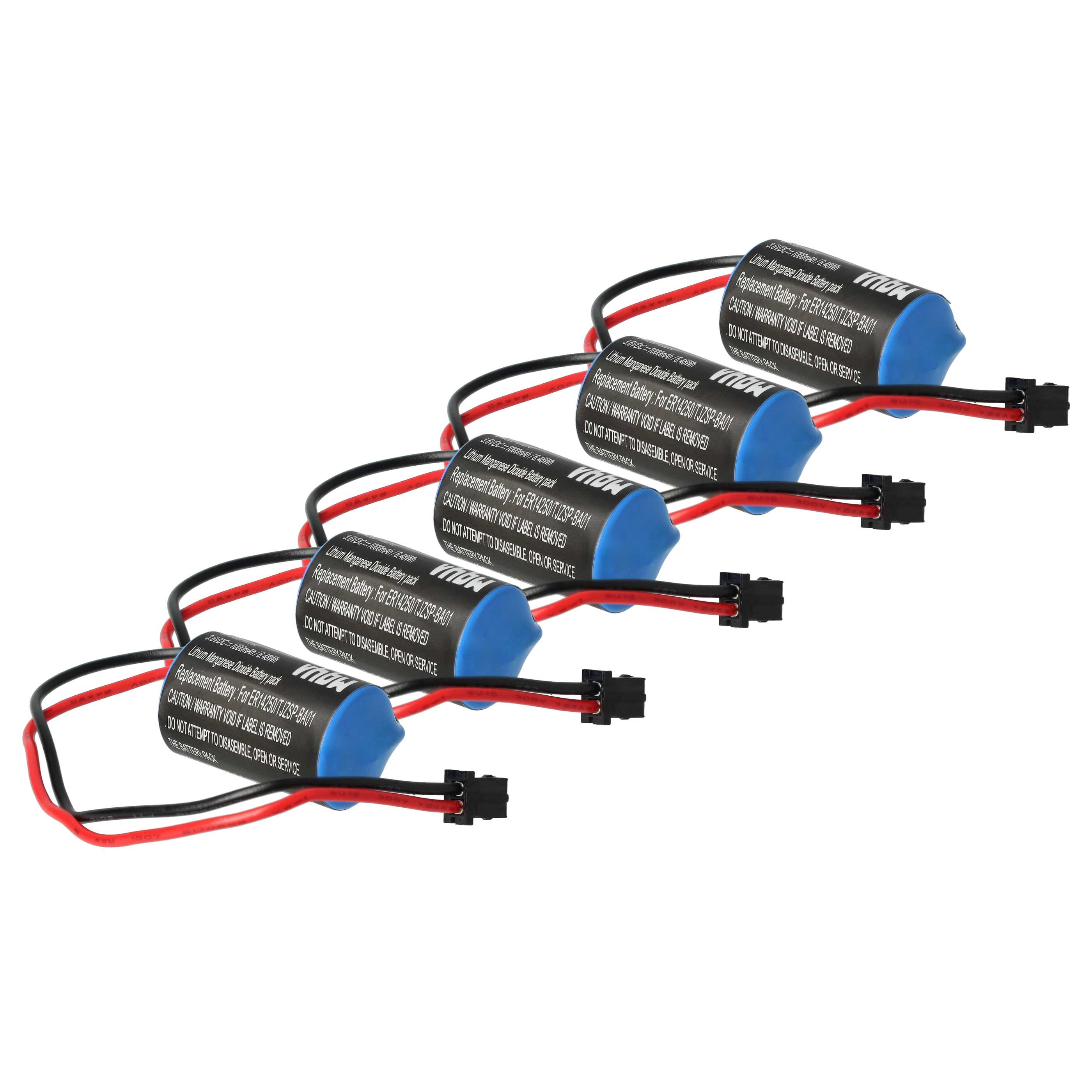 5x Bateria do obrabiarek sterowanych numerycznie zamiennik Omron JZSP-BA01 - 1000 mAh 3,6 V Li-MnO2