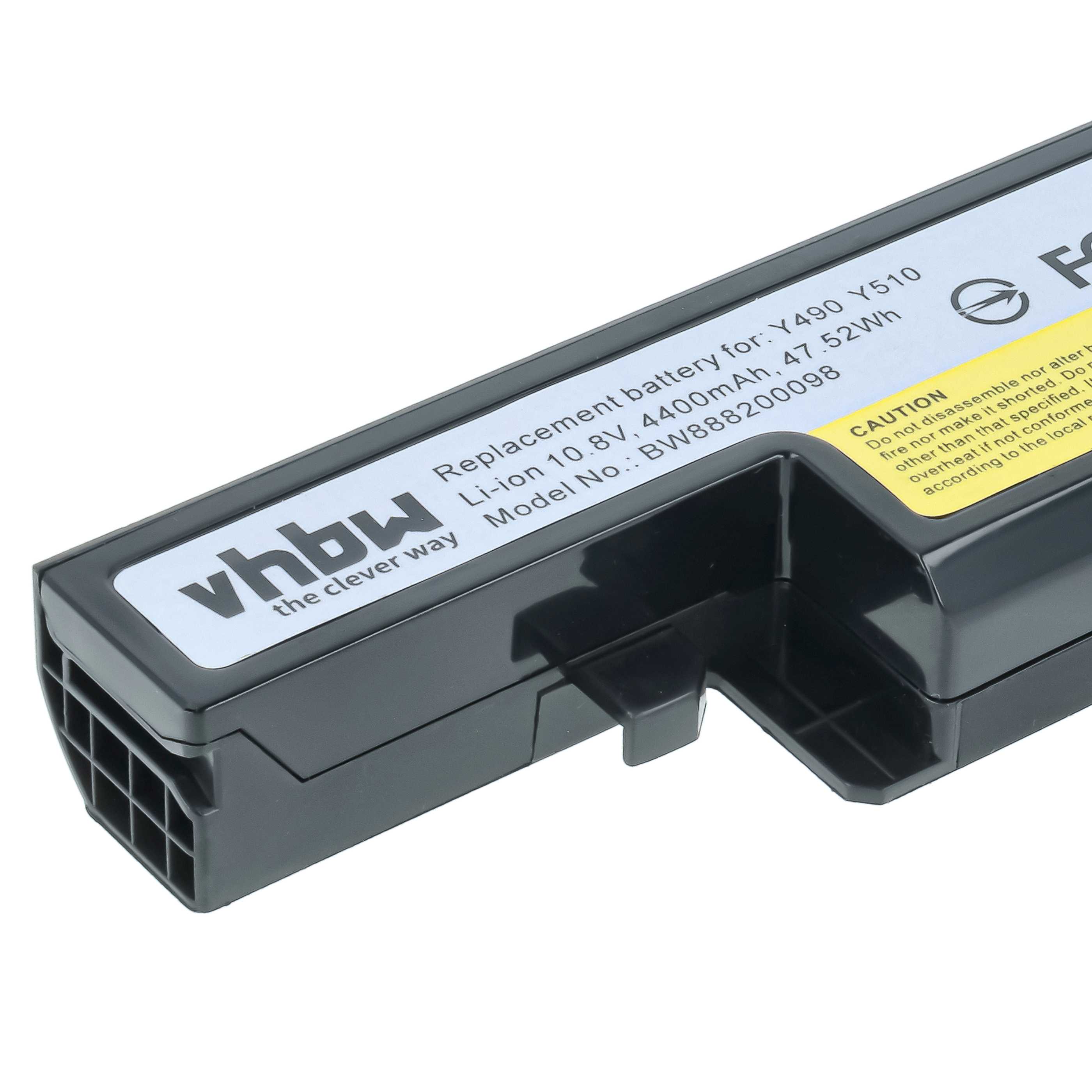 Notebook Battery replaces Lenovo L11L6R02, 3INR19/66-2, L11S6R01, 3ICR19/65-2 - 4400 mAh 10.8 V Li-Ion, black