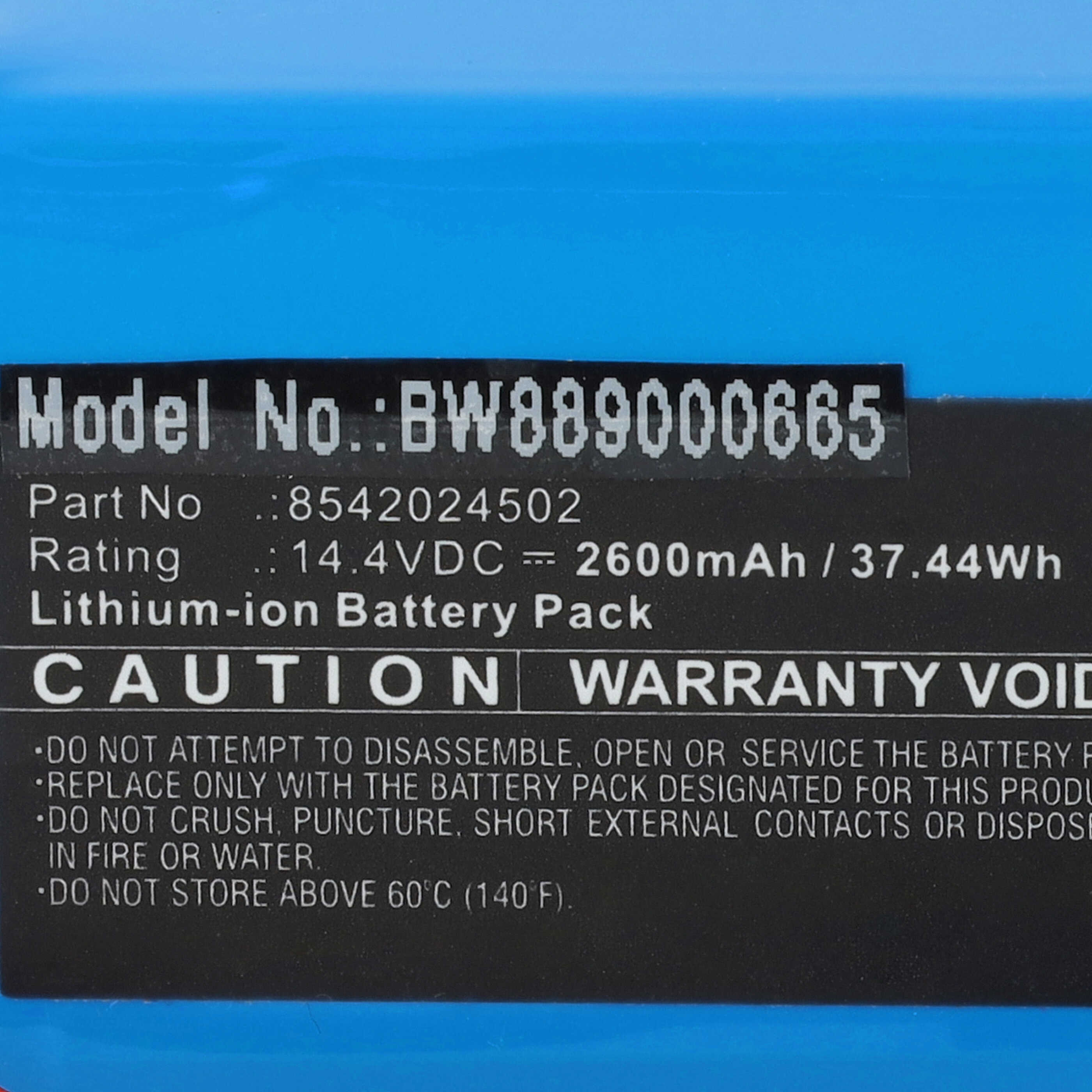 Batterie remplace Deik 8542024502 pour robot aspirateur - 2600mAh 14,4V Li-ion