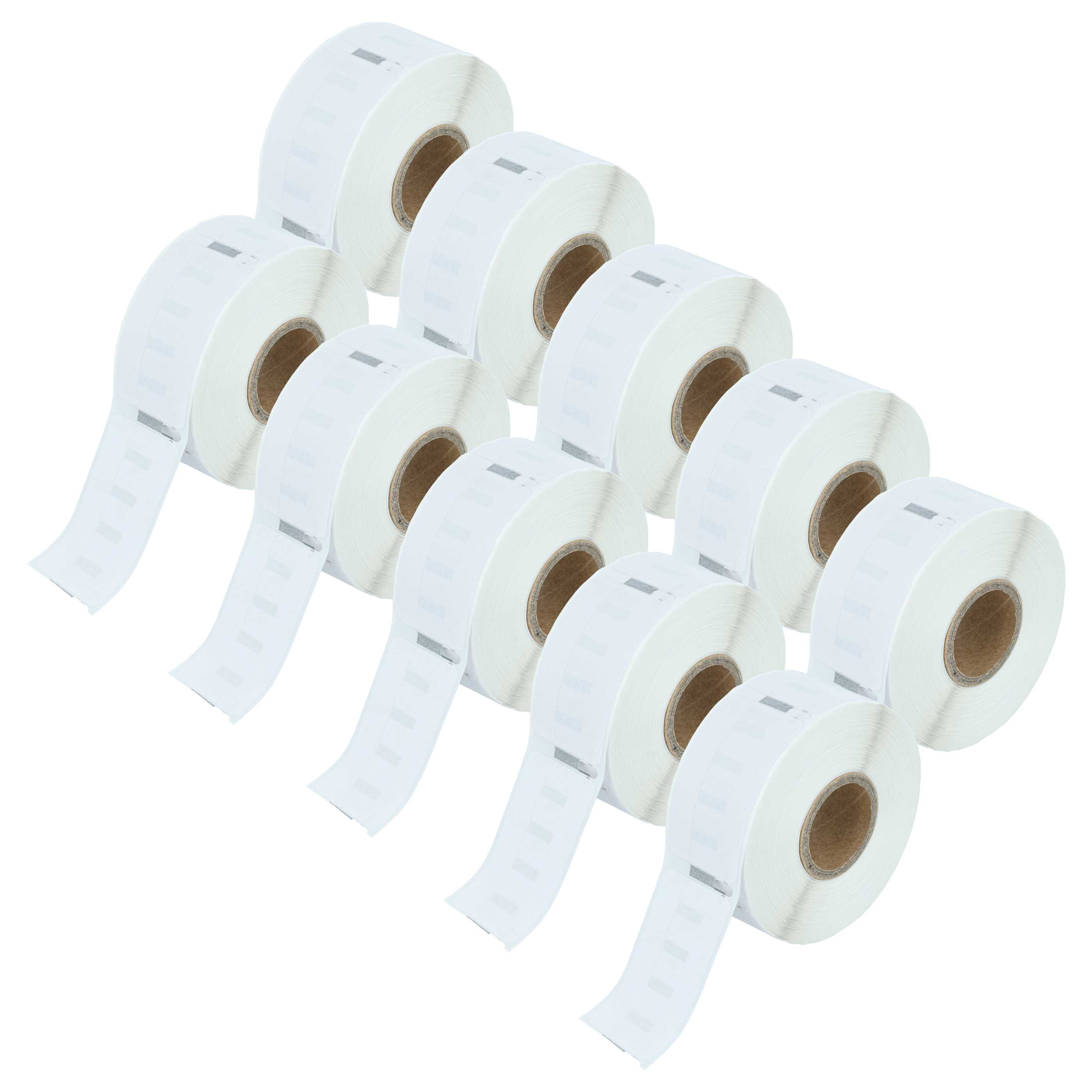 10x Label Roll replaces Dymo 11355 Labeller - 19 mm x 51 mm