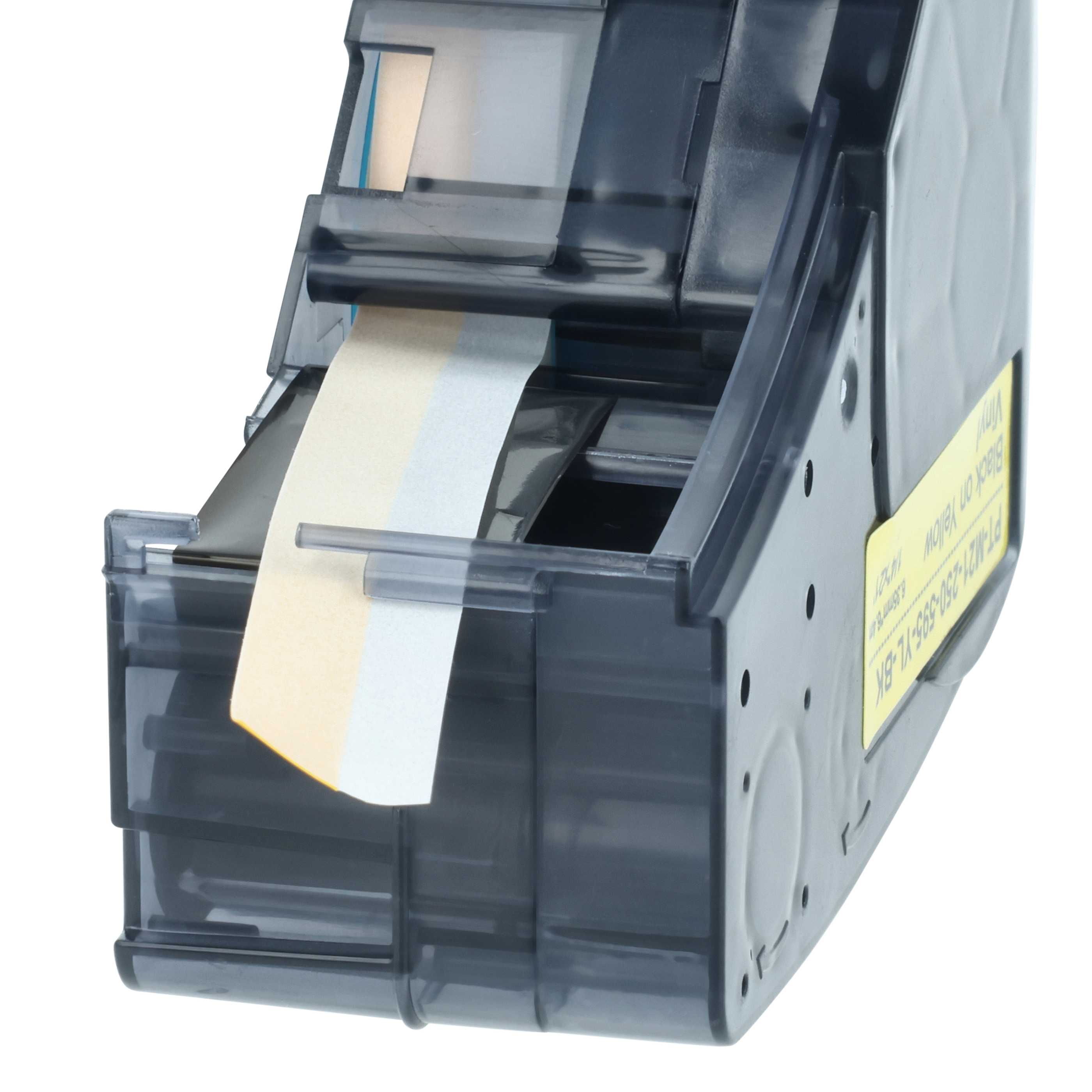 Schriftband als Ersatz für Brady M21-250-595-YL 6,35mm Schwarz auf Gelb, Vinyl