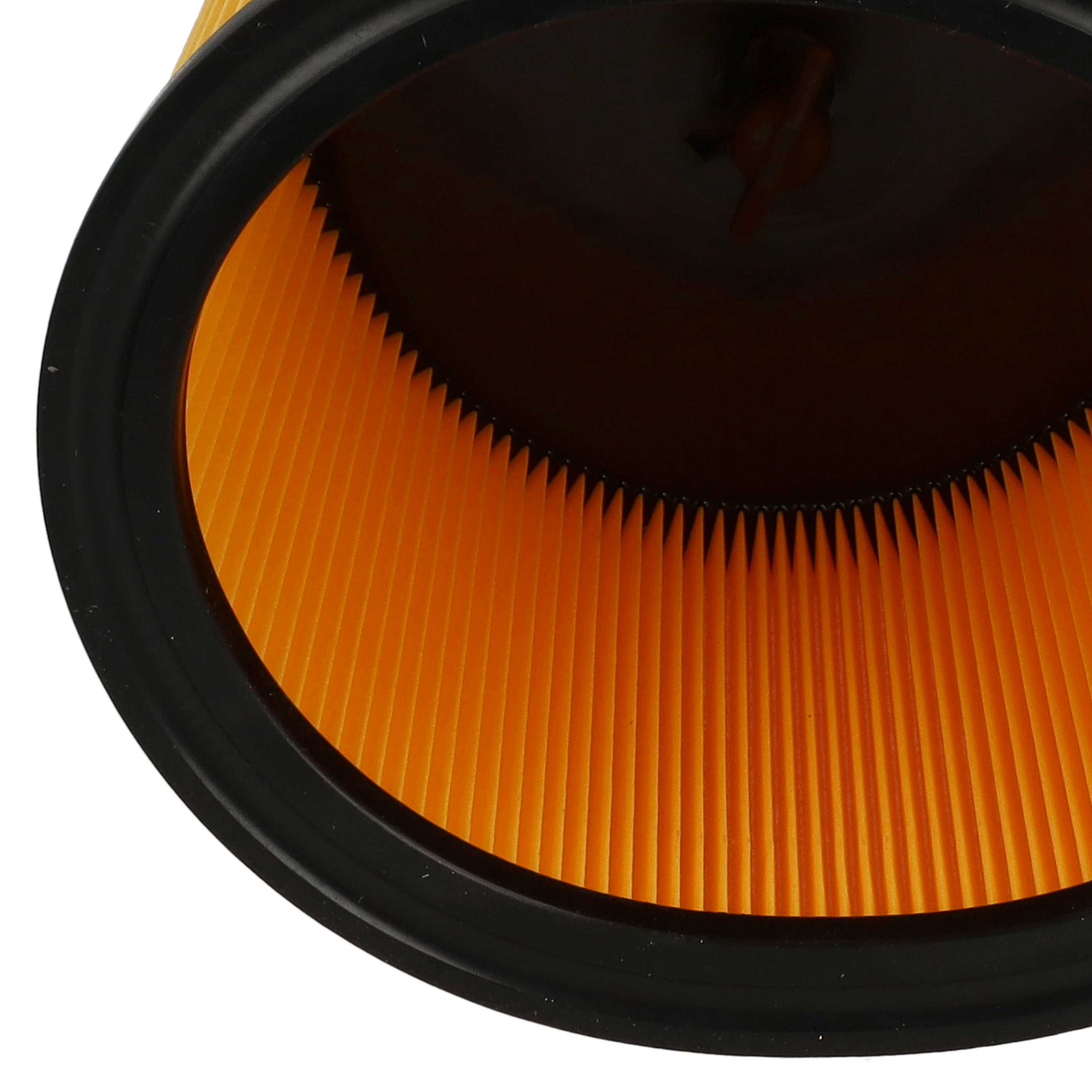 5x Filtercartridge filter replaces Grizzly 91092030 for Parkside Vacuum Cleaner, black / yellow
