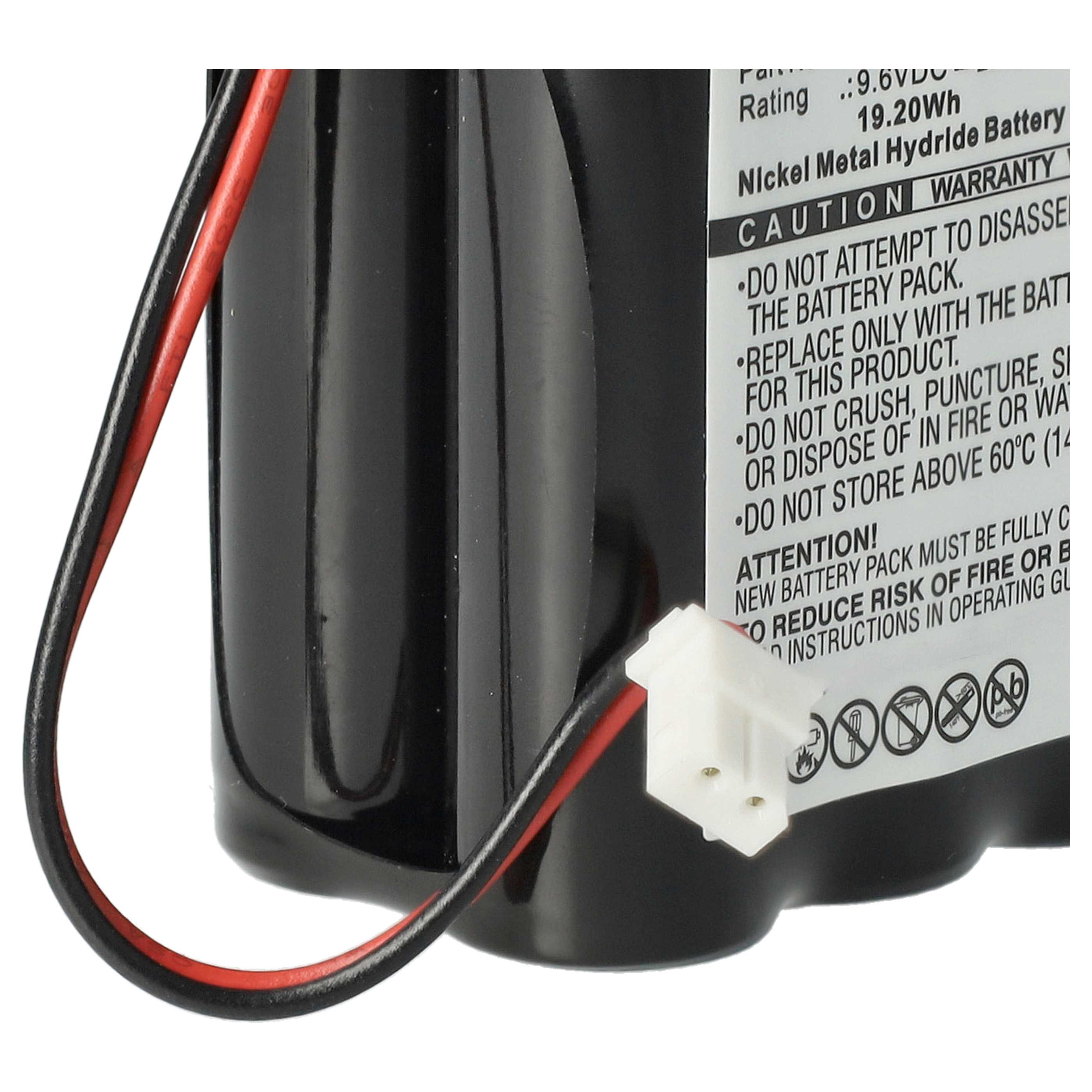 Alarm System Battery replaces Visonic GP220AAH8YMX, 0-9912-L - 2000 mAh 9.6 V NiMH