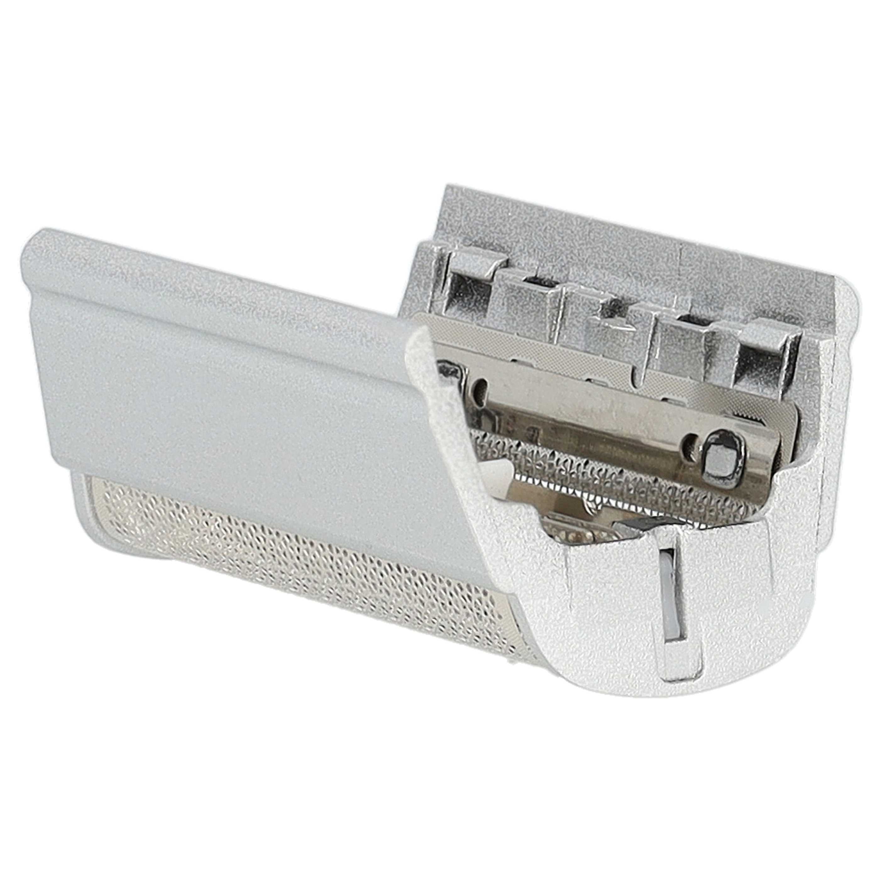 2x Doppelscherfolie als Ersatz für Braun SB505, 31B, 31S für Braun Rasierer - inkl. Rahmen, silber