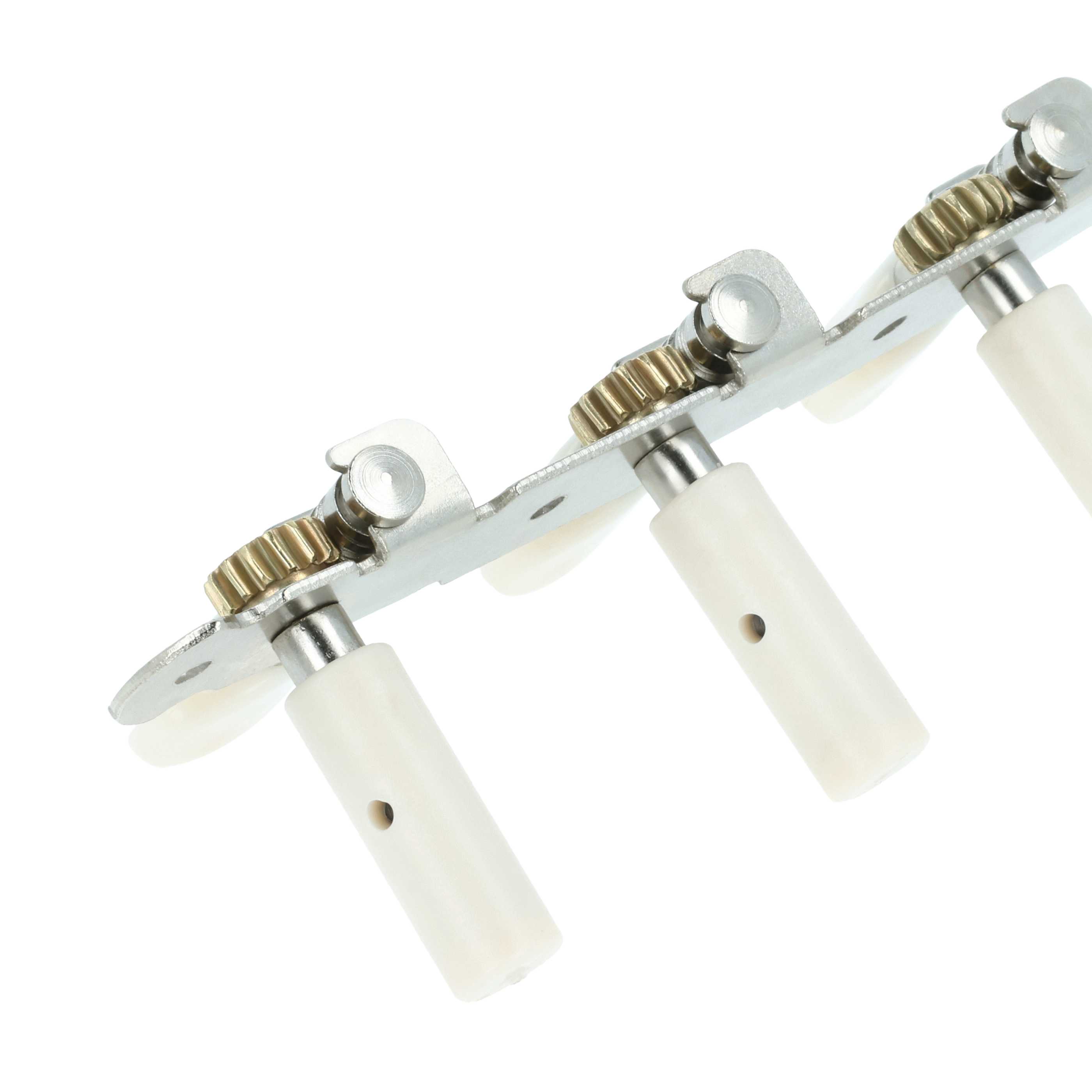 Chiavi meccaniche di accordatura per chitarra classica - spaziatura 10 mm, argento / avorio