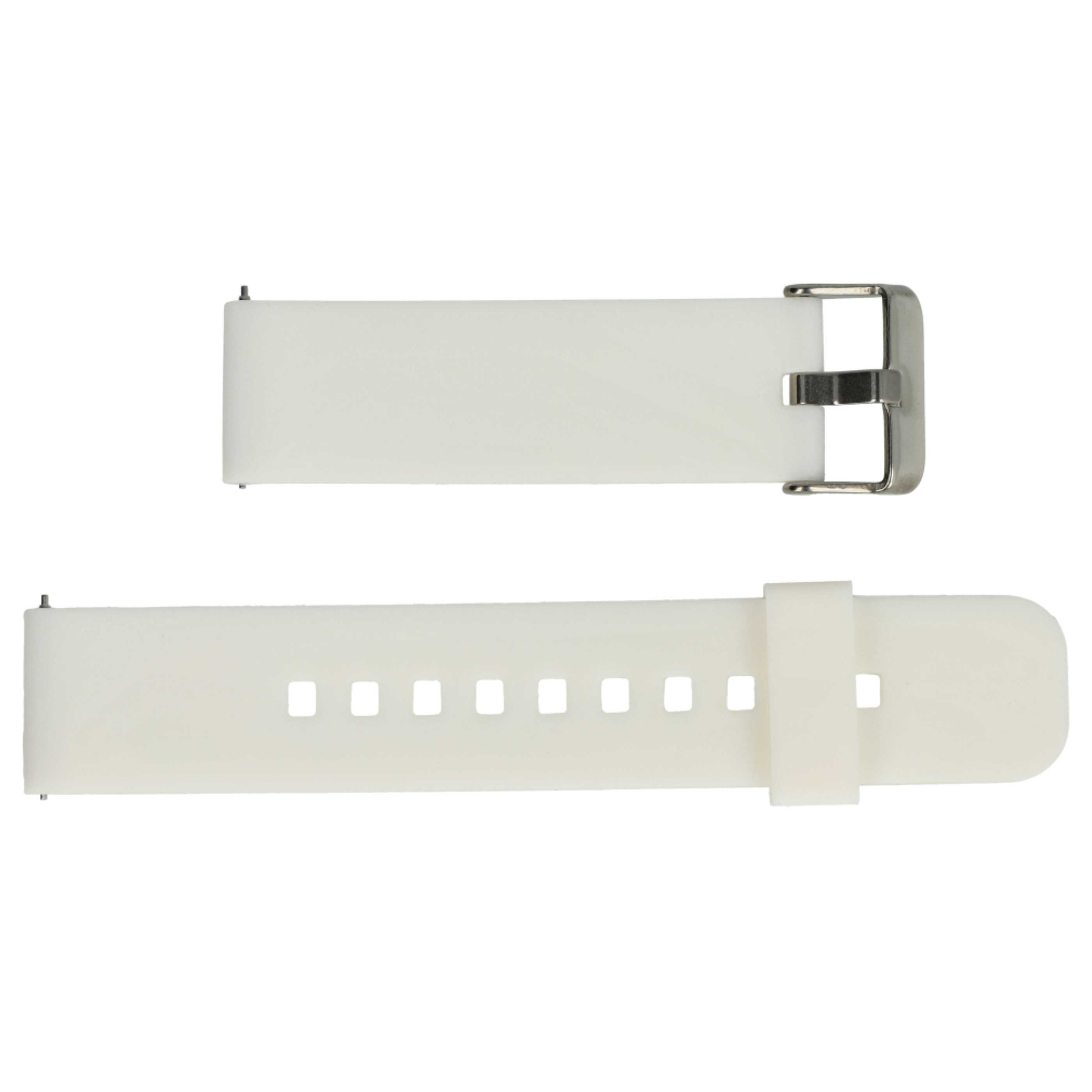 Bracelet pour montre intelligente Huawei Watch - 12,2cm + 8,4 cm de long, silicone, blanc
