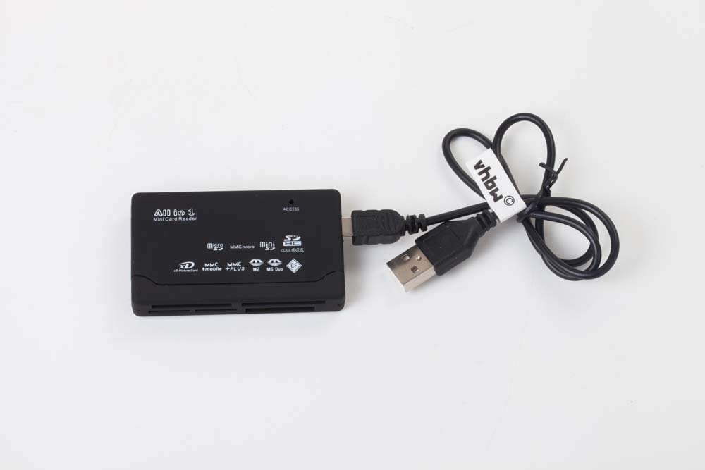 All-In-One SD Kartenleser passend für Micro SD Speicherkarten u.v.m. - Mit USB Kabel (Mini-USB auf USB)