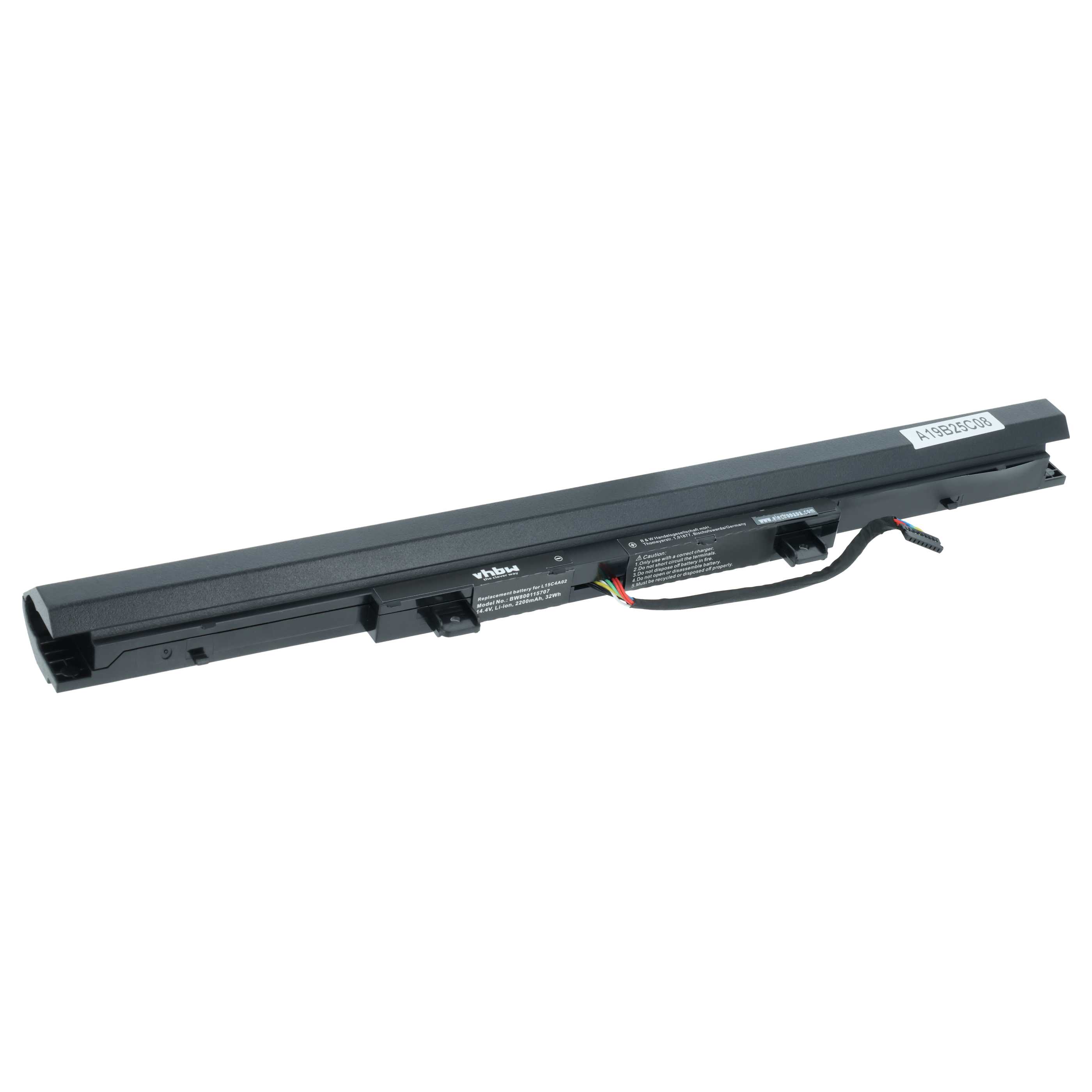 Batteria sostituisce Lenovo 5B10L04160, 5B10L04212, 5B10L04163 per notebook - 2200mAh 14,4V Li-Ion nero