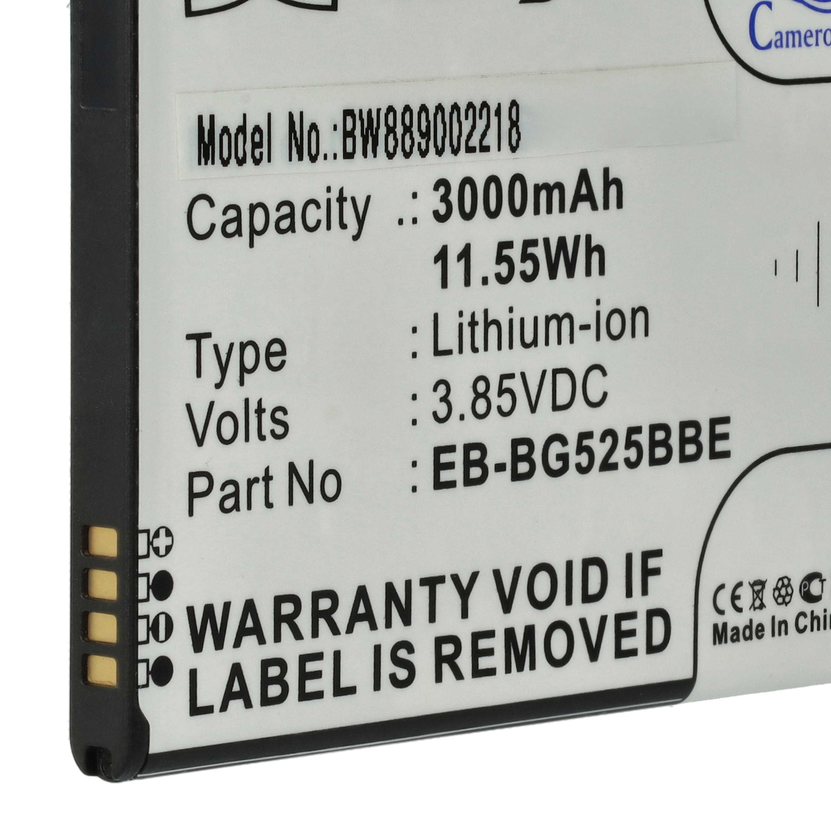 Akku als Ersatz für Samsung EB-BG525BBE, GH43-05060A - 3000mAh 3,85V Li-Ion