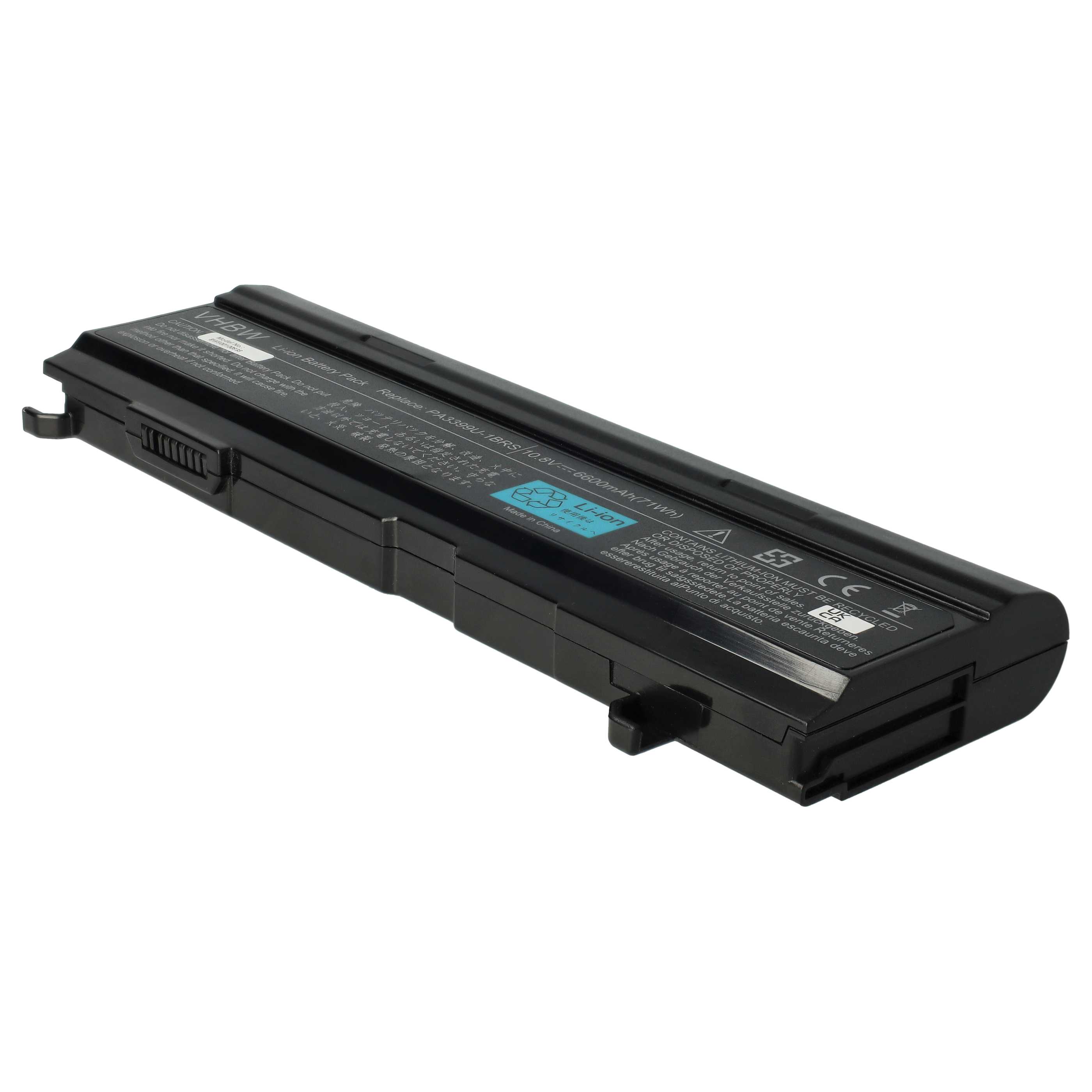 Akumulator do laptopa zamiennik Toshiba PA3399U-1BAS, PA3399U-1BRS - 6600 mAh 10,8 V Li-Ion, czarny