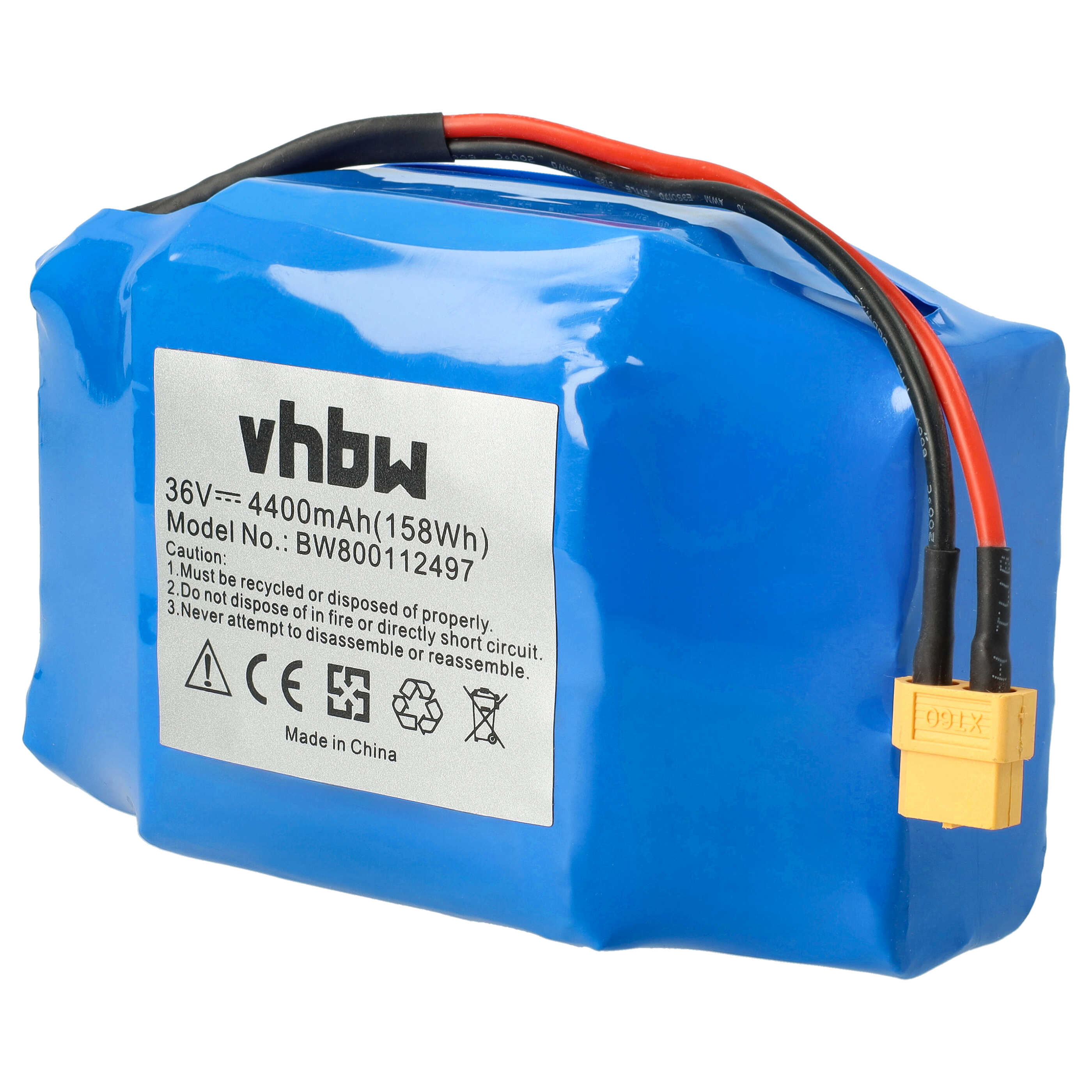 E-Board Battery Replacement for Bluewheel 10IXR19/65-2, HPK-11 - 4400mAh 36V Li-Ion