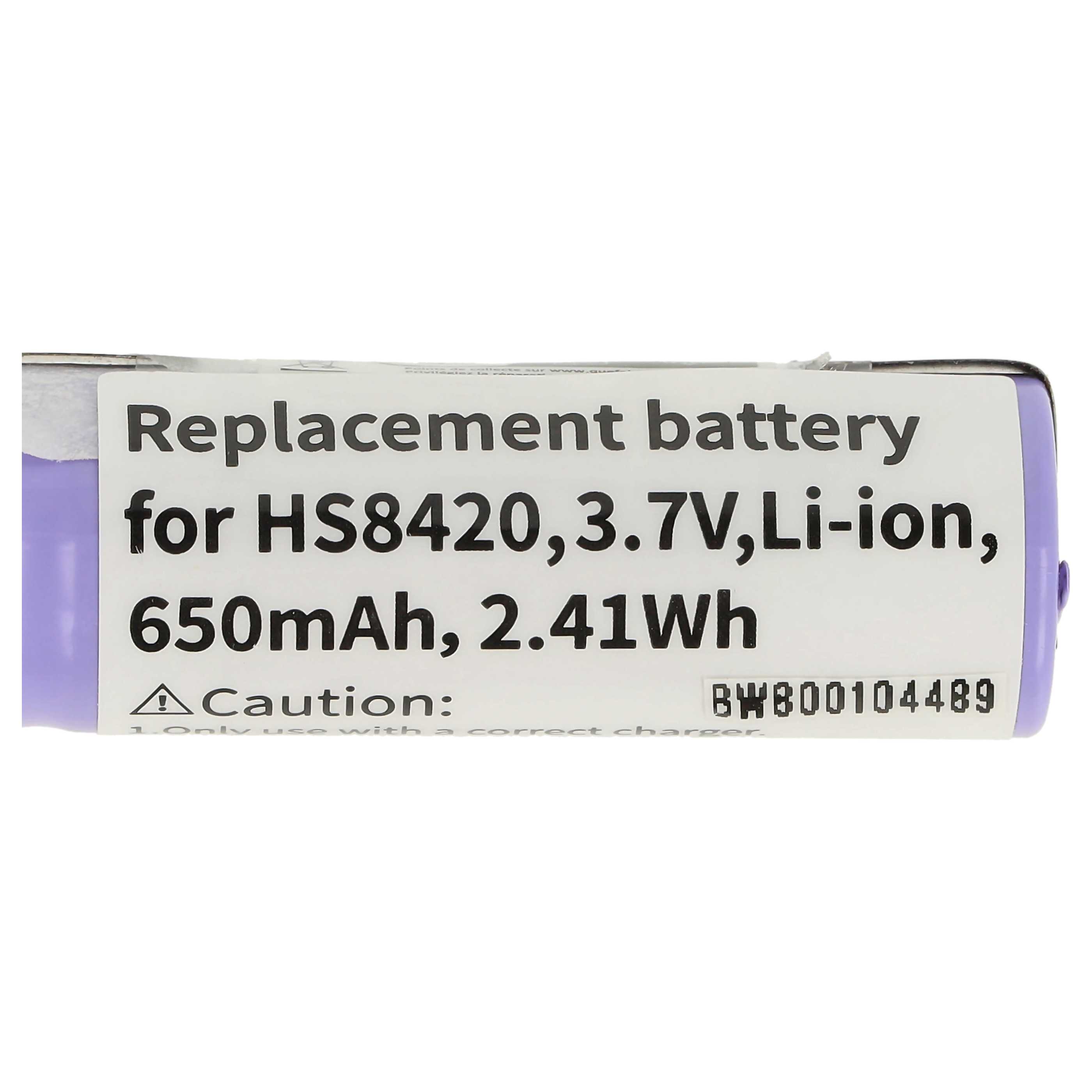 Batteria per rasoio sostituisce Philips US14430VR, KR112RRL - 650mAh 3,7V Li-Ion