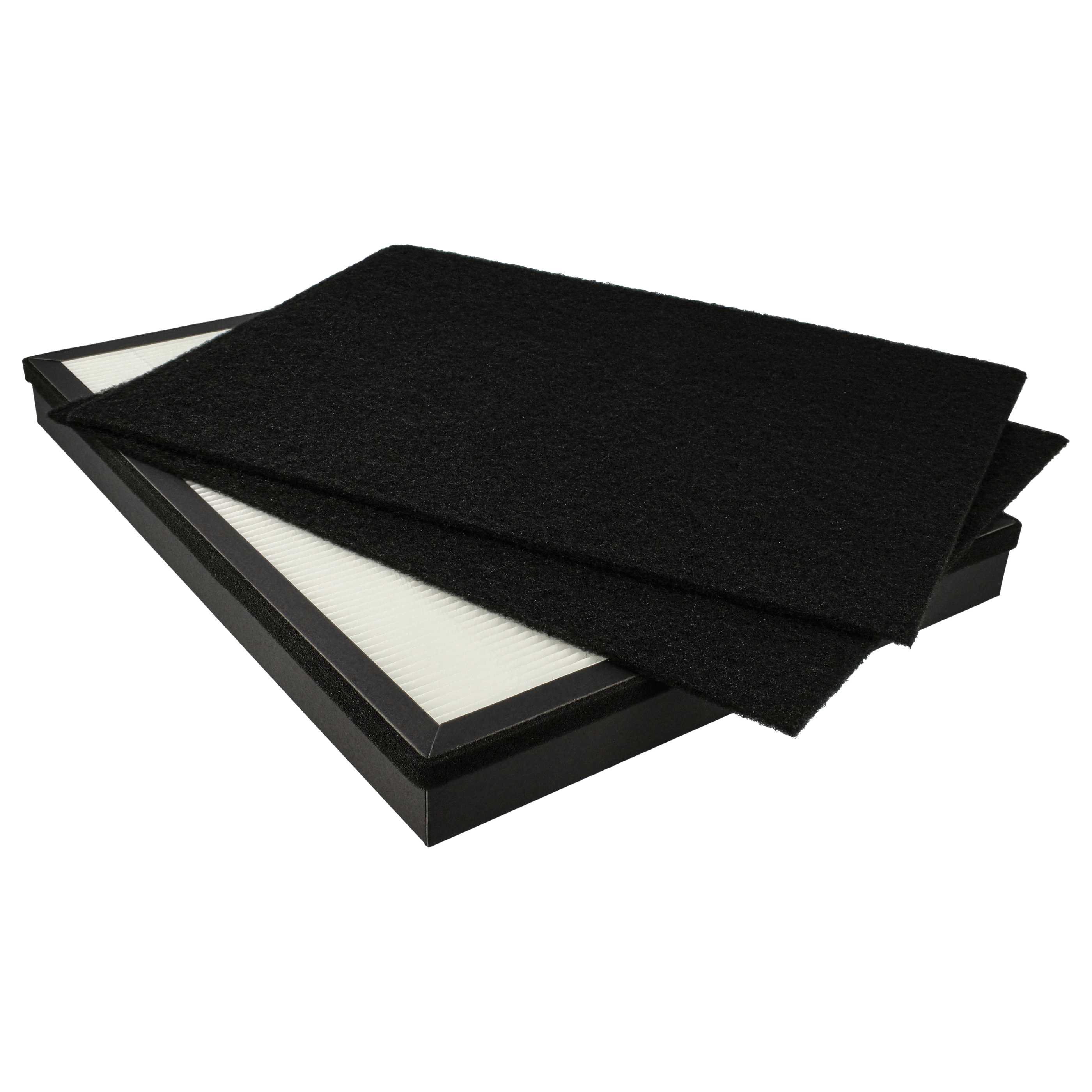6 Part Filter Set replaces Rowenta XD6040F0, H10 Air Purifier - HEPA filter, activated carbon filter
