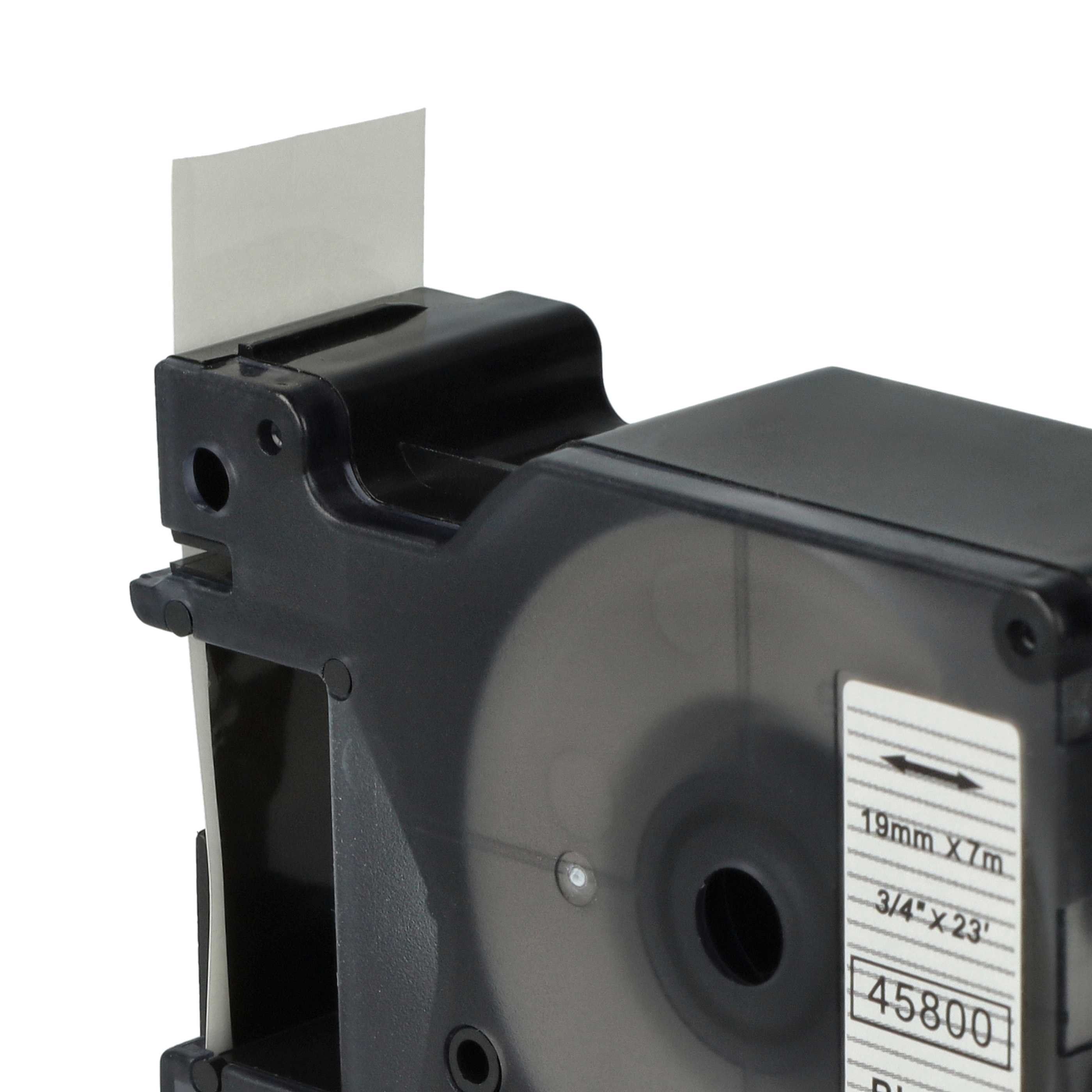 Label Tape replaces Dymo 45800, D1, S0720820 - 19 mm Black to Transparent