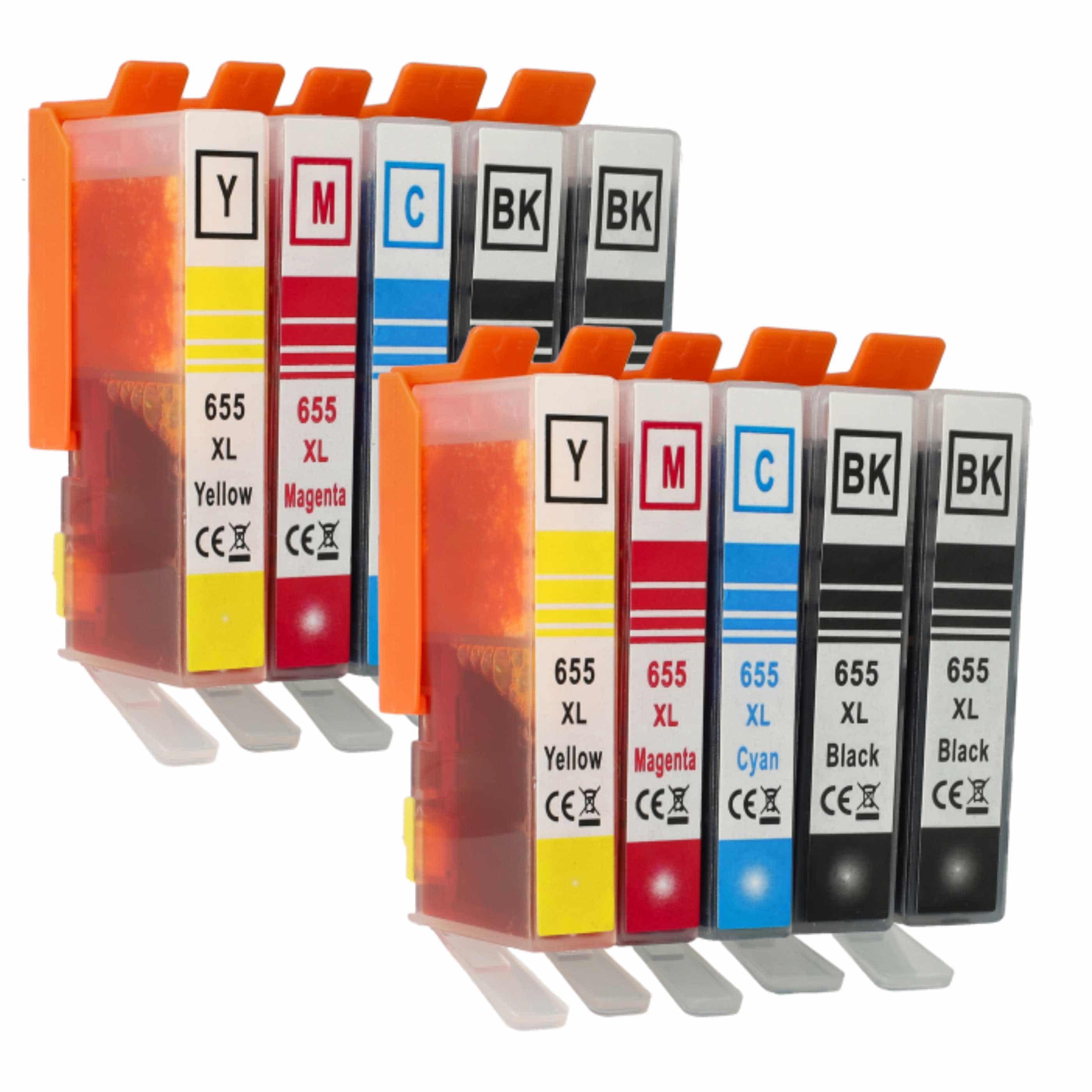 10x Ink Cartridges for HP Advantage 5525 Printer - B/C/M/Y