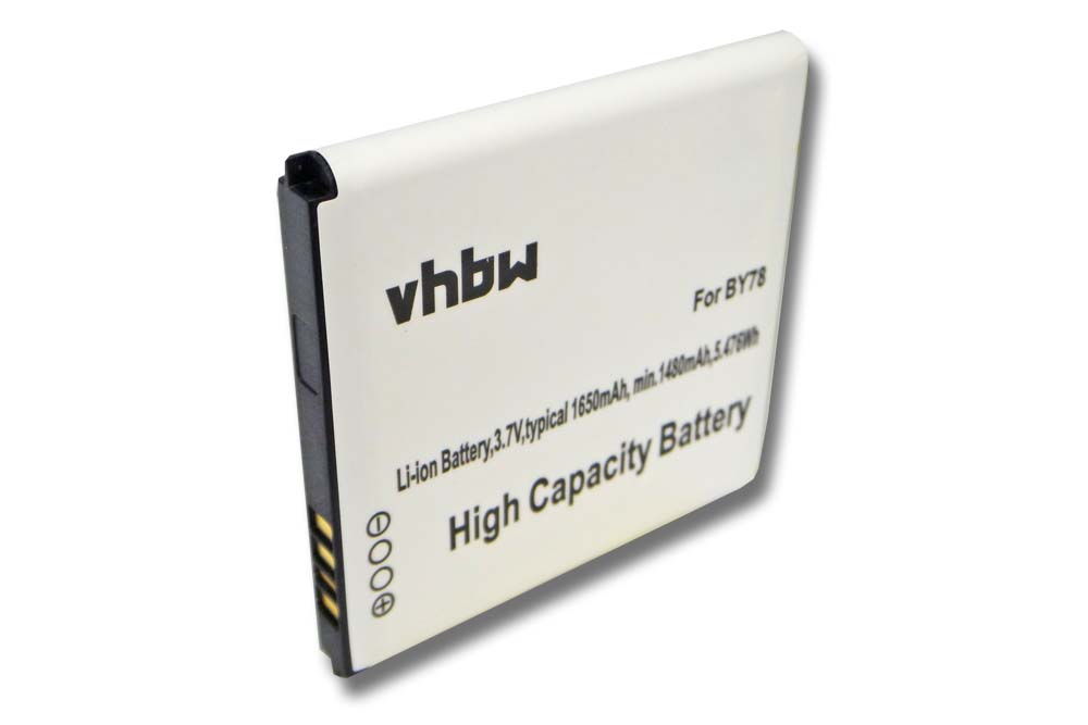 Batteria sostituisce Alcatel BY80, BY78, CAB32A0000C1 per cellulare Vodafone - 1650mAh 3,7V Li-Ion