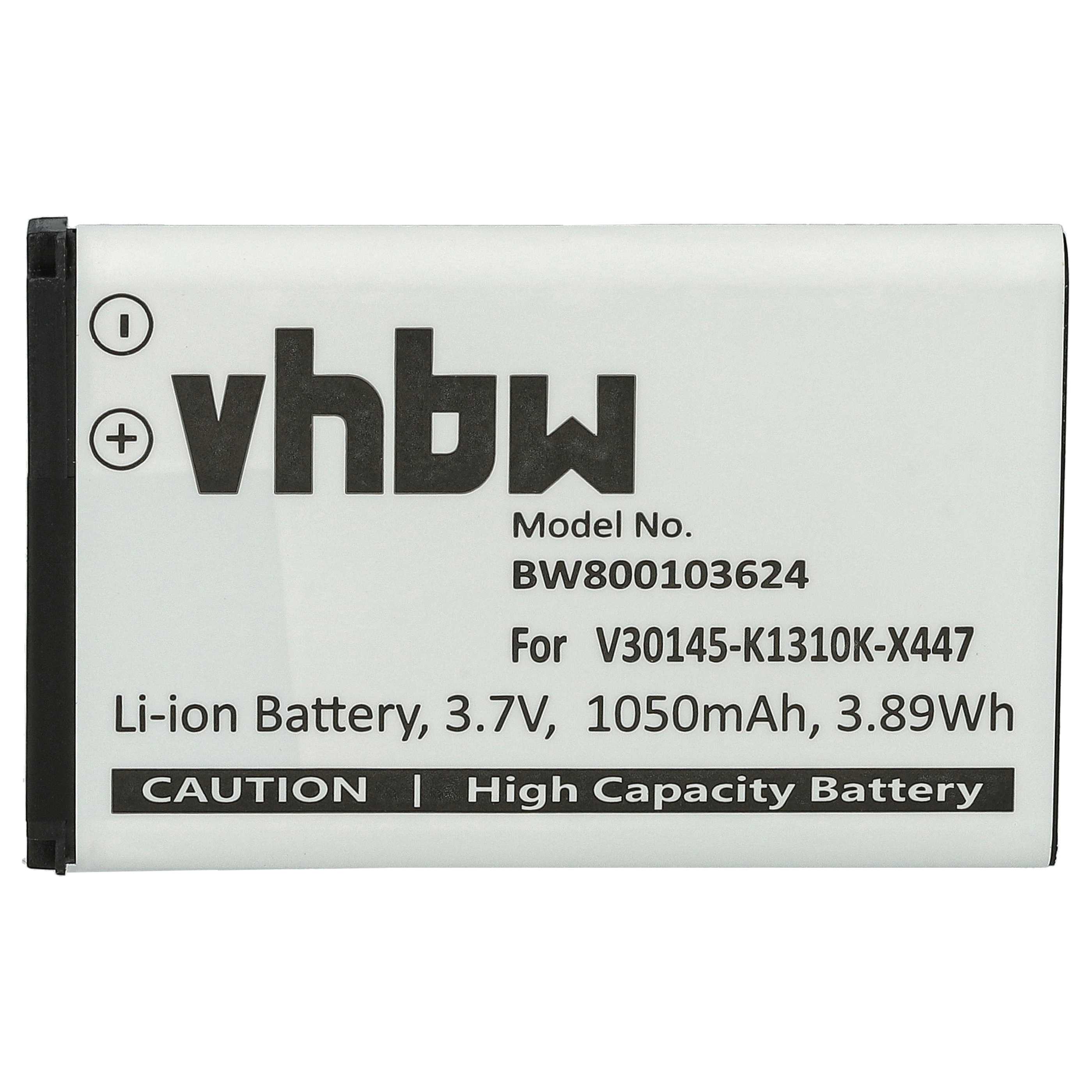 5x Batteries remplace Siemens V30145-K1310K-X447 pour téléphone Siemens - 1050mAh 3,7V Li-ion