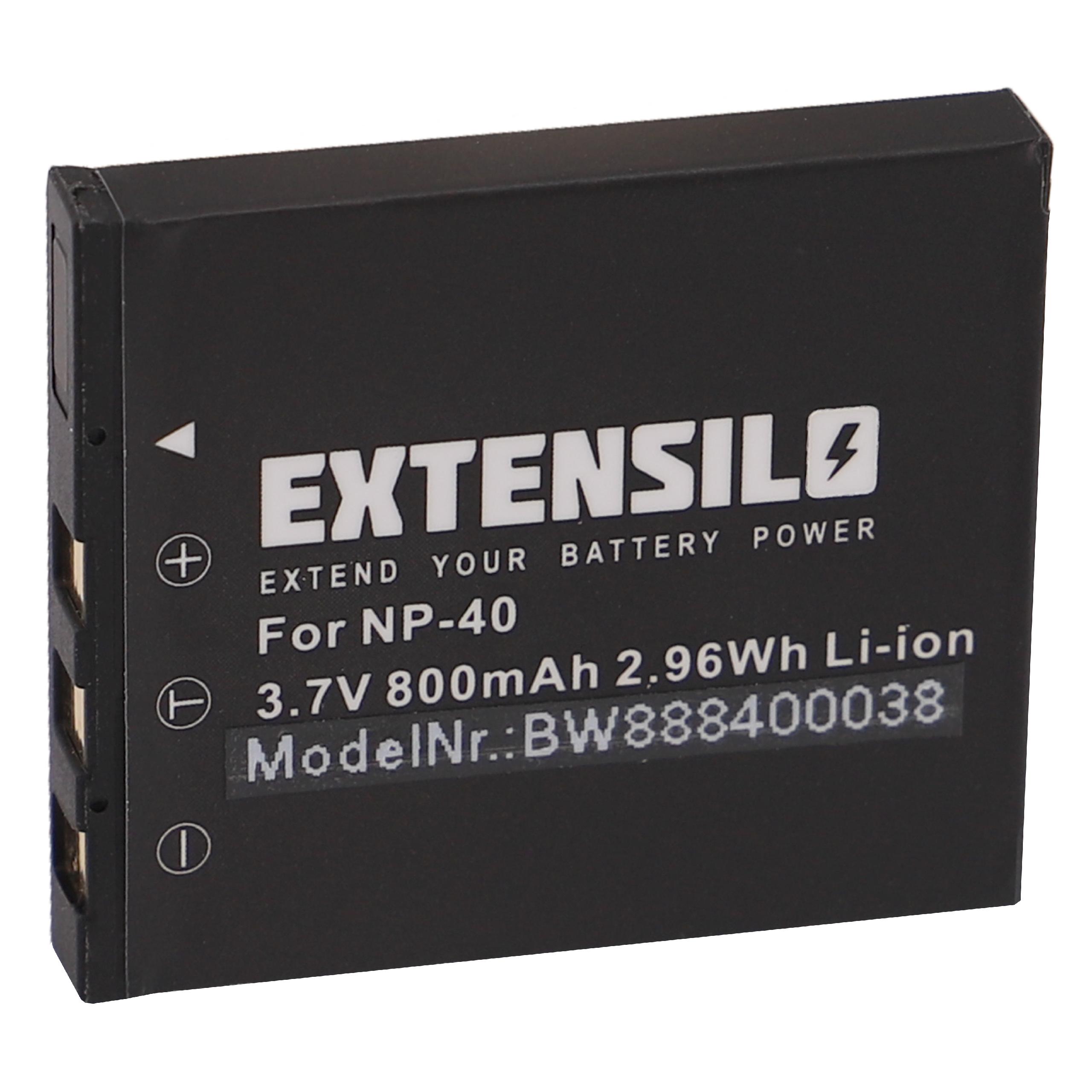 Batterie remplace Creative CAS101 pour appareil photo - 800mAh 3,7V Li-ion