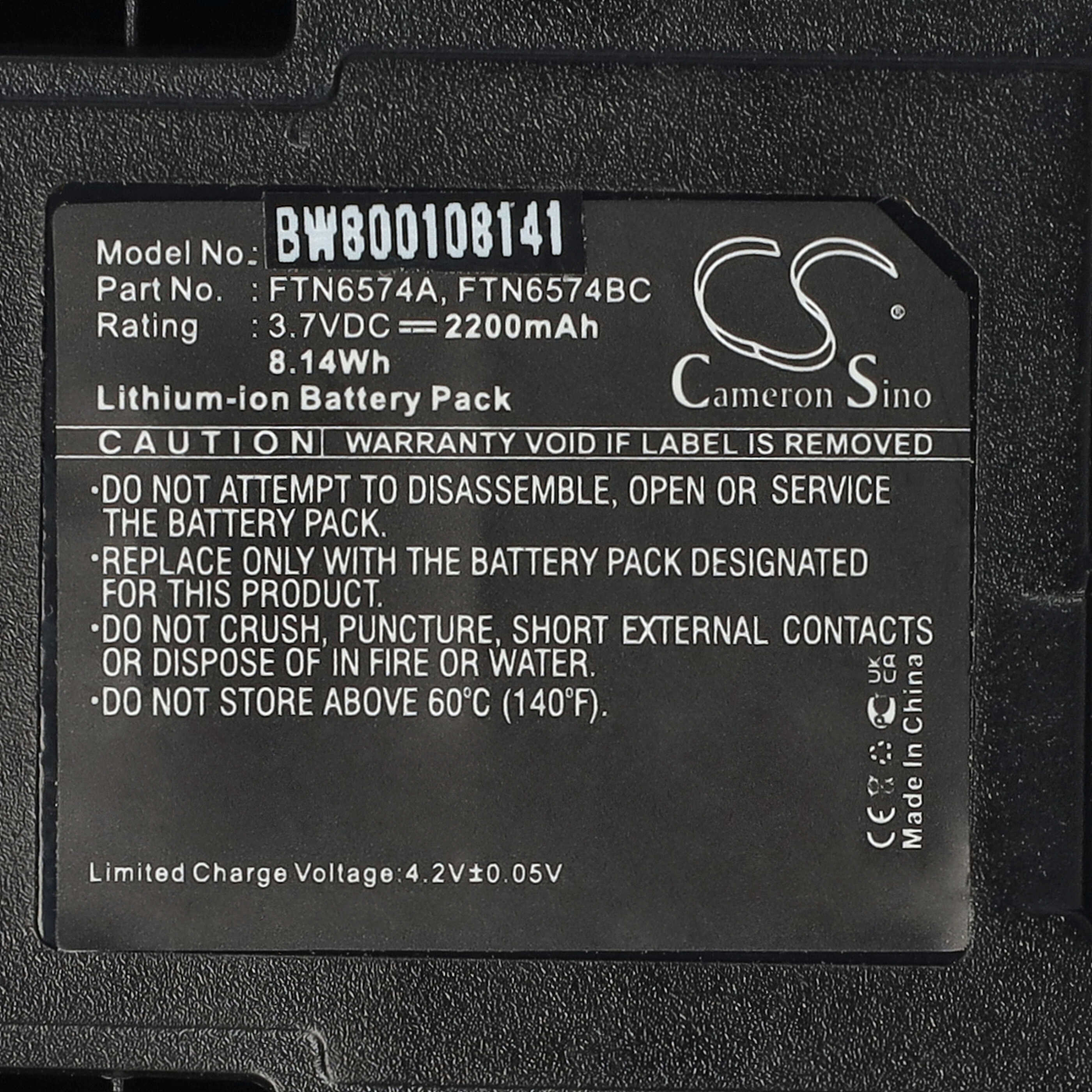 Akumulator do radiotelefonu zamiennik Motorola AP-6574, FTN6574BC, FTN6574A, FTN6574 - 2200 mAh 3,7 V Li-Ion