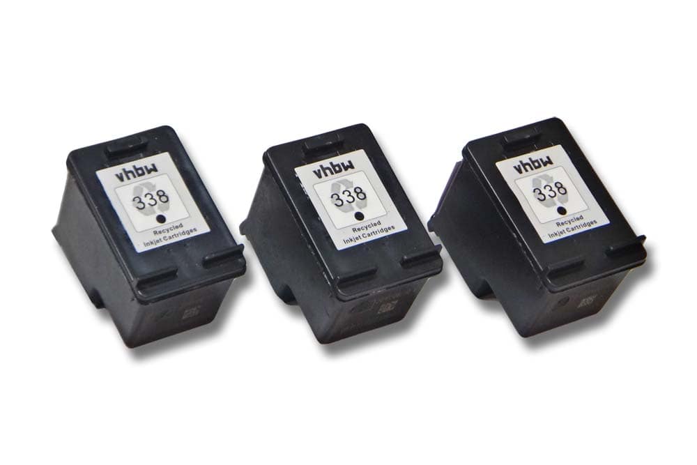 3x Ink Cartridges for HP Deskjet 6520 Printer - black