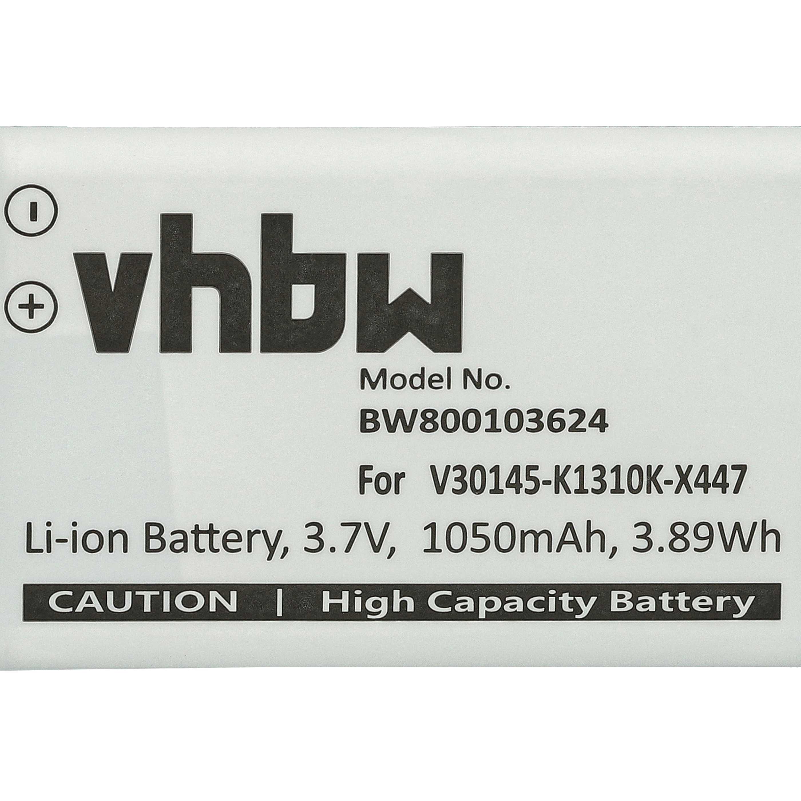 5x Batteries remplace Siemens V30145-K1310K-X447 pour téléphone Siemens - 1050mAh 3,7V Li-ion