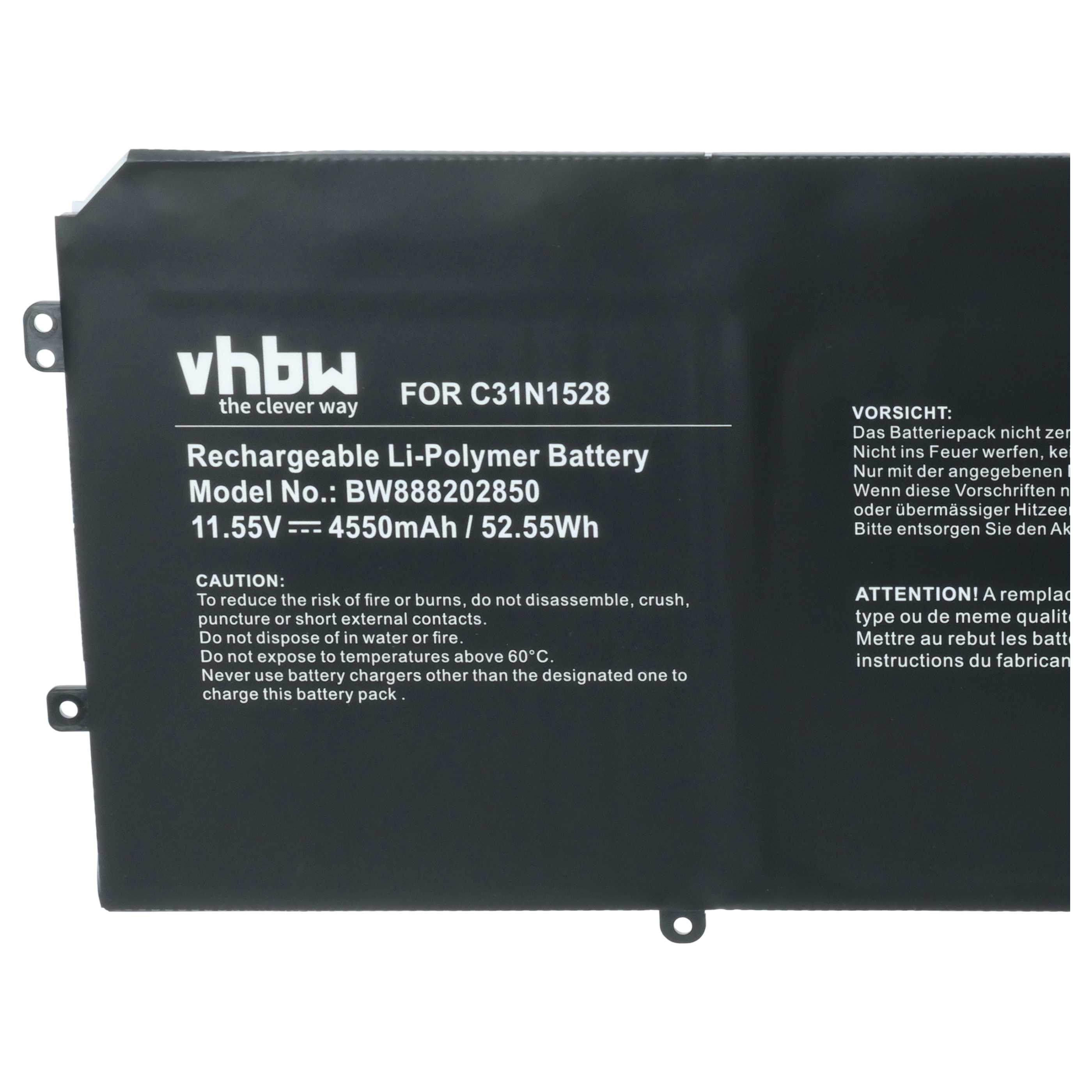 Akumulator do laptopa zamiennik Asus 0B200-00730200, C31N1528 - 4550 mAh 11,55 V LiPo