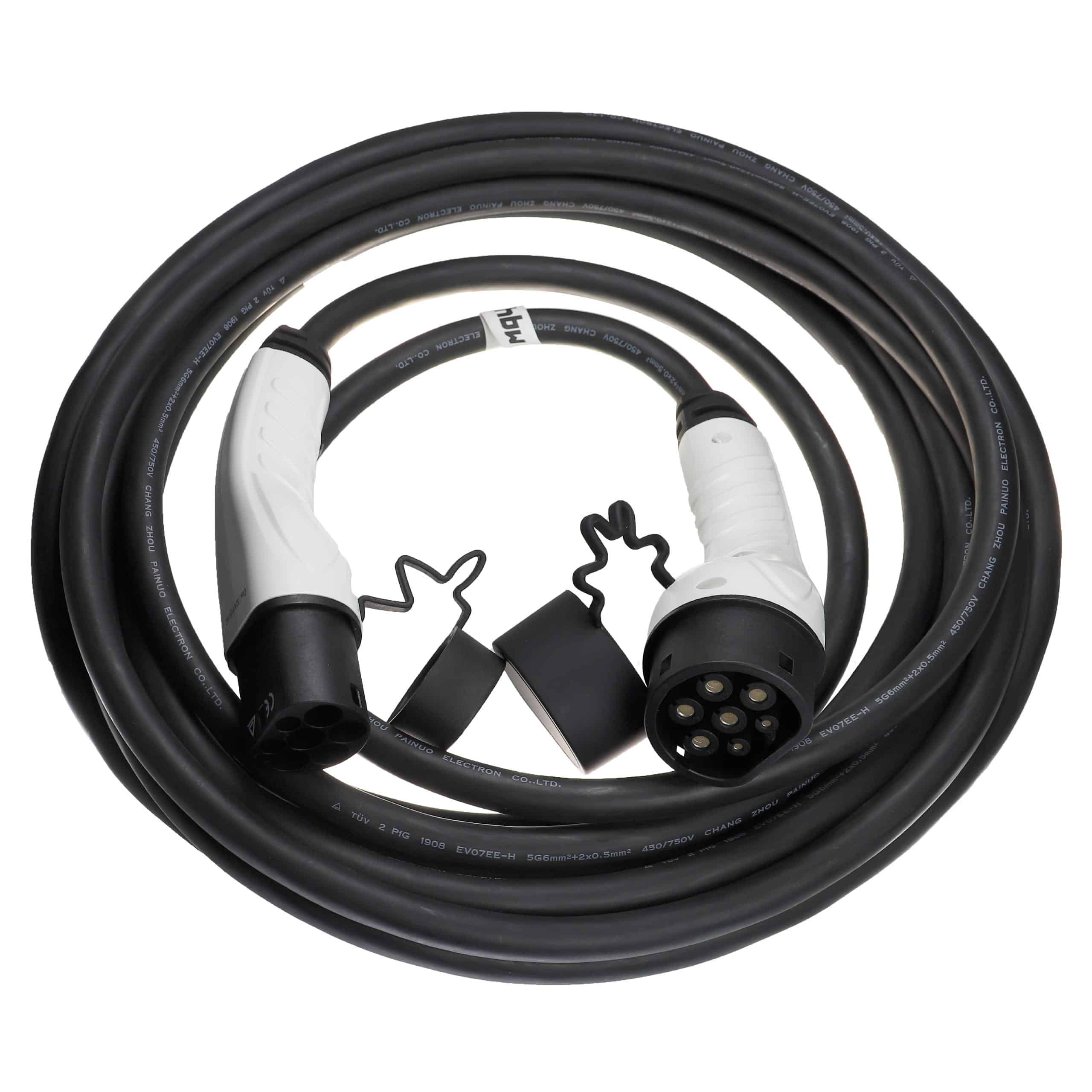 Kabel do ładowania samochodu elektrycznego - typ 2 do typ 2, 3-fazowy, 32 A, 22 kW, 10 m