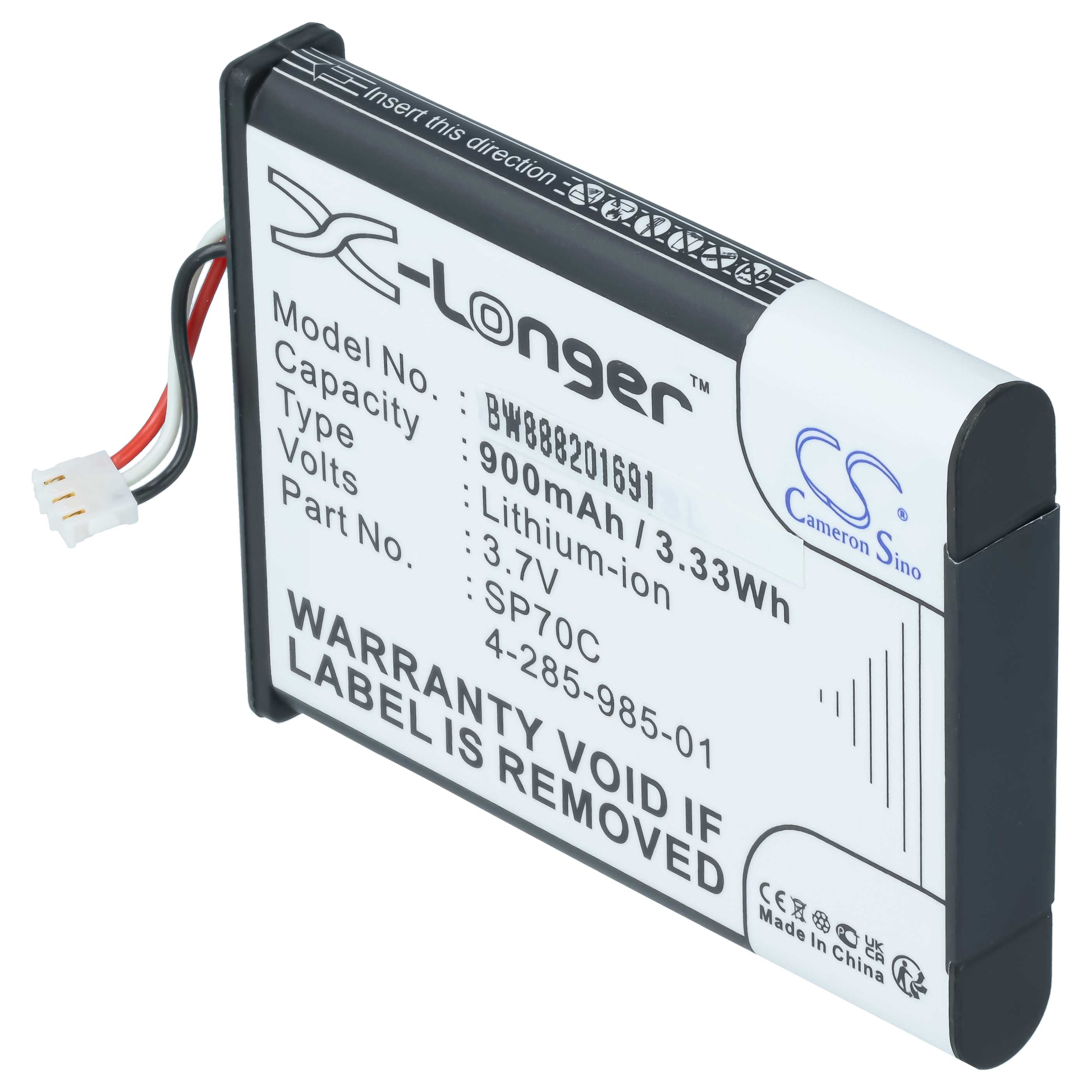 Games Console Battery replaces Sony 4-285-985-01, 4-435-245-01, SP70C - 900 mAh 3.7 V Li-Ion