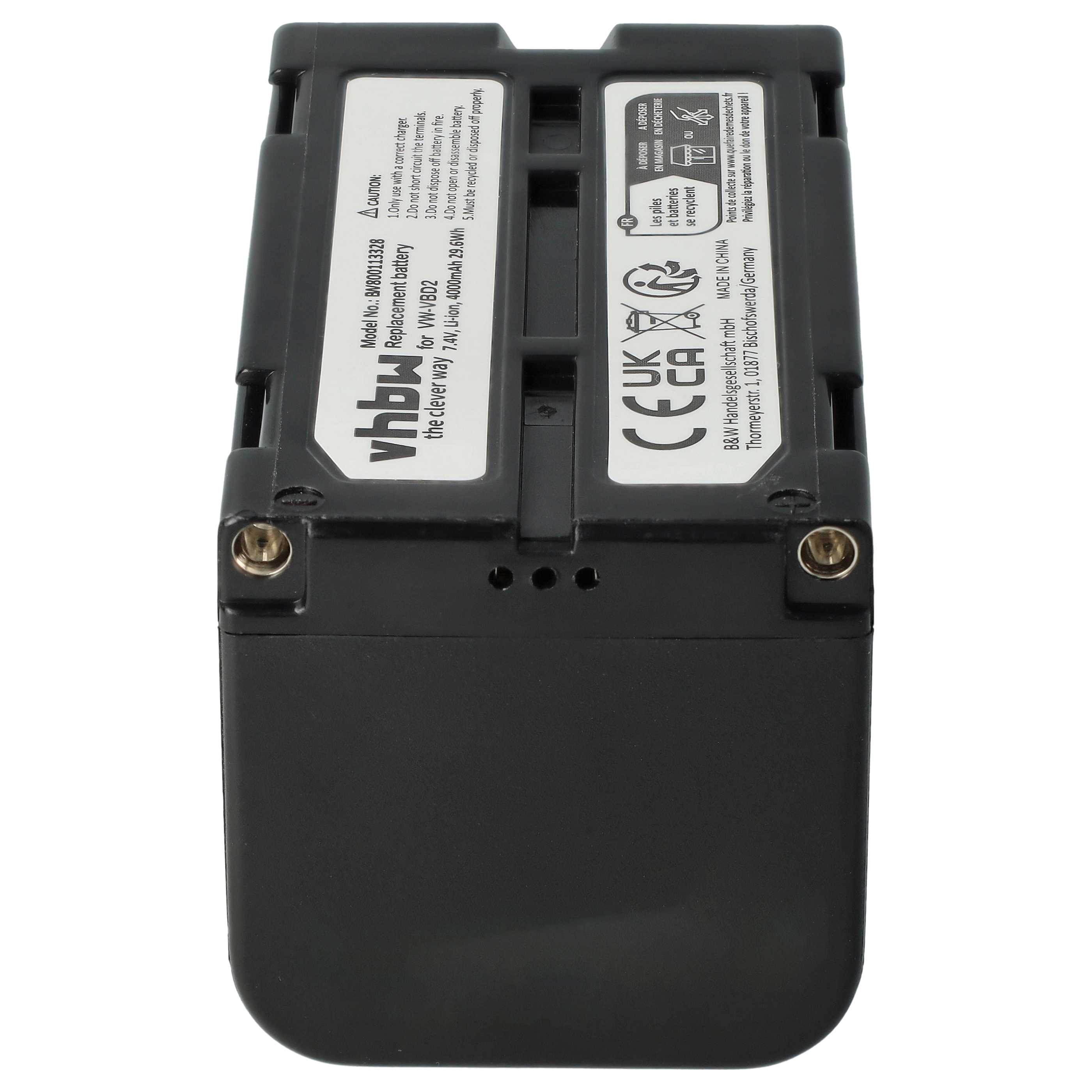 Batteria per videocamera sostituisce Hitachi VM-BPL13J, VM-BPL13A, VM-BPL13, M-BPL30 - 4000mAh 7,4V Li-Ion